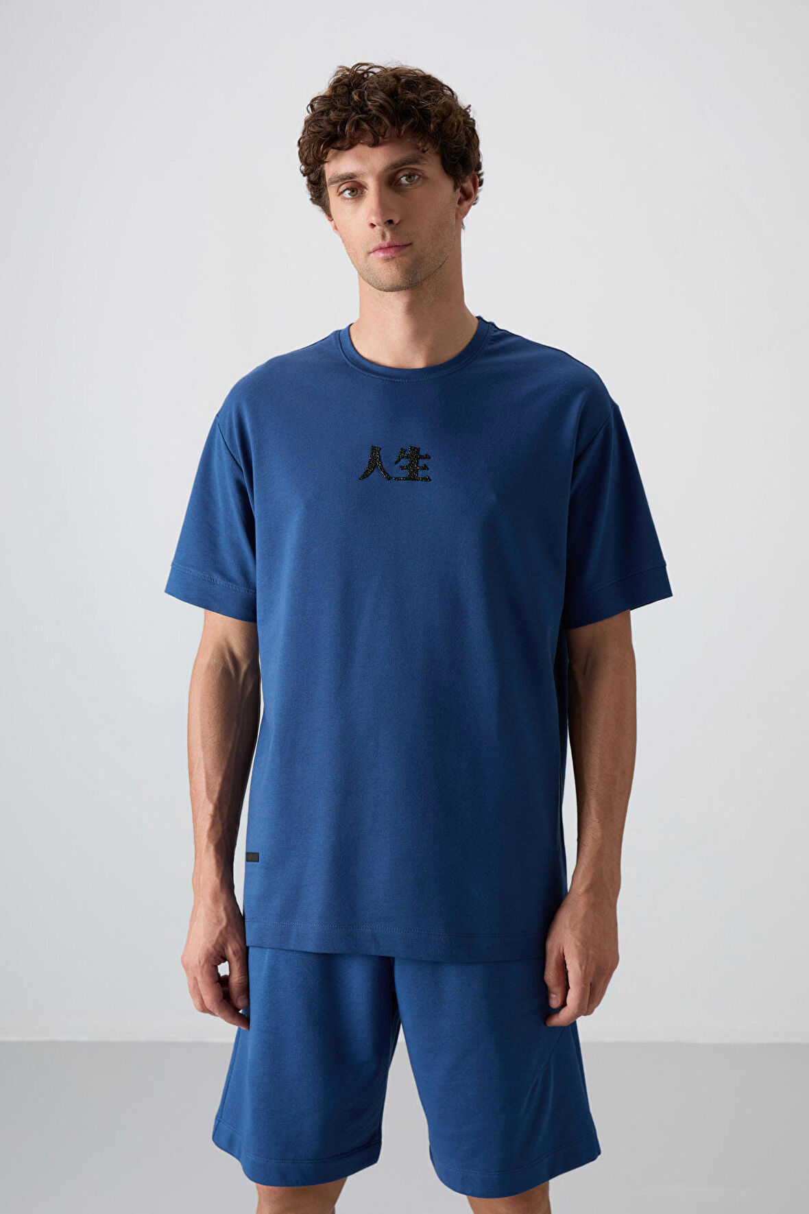 Parlament Pamuklu Kalın Yumuşak Dokulu Oversize Fit Baskılı Erkek T-Shirt - 88342 | XXL