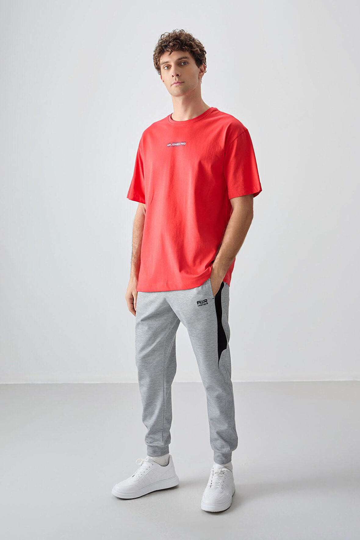 Fiesta %100 Pamuk Kalın Yumuşak Dokulu Oversize Fit Baskılı Erkek T- Shirt - 88354 | L