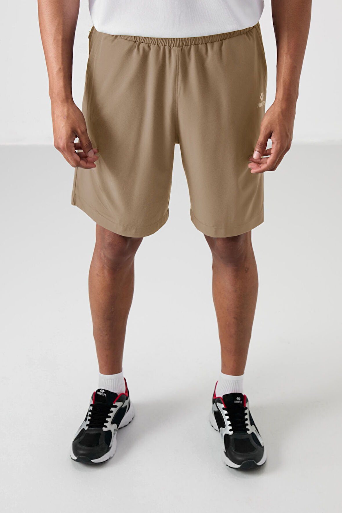 Bej Polyester Kalın Yumuşak Comfort Fit Erkek Şort - 81268