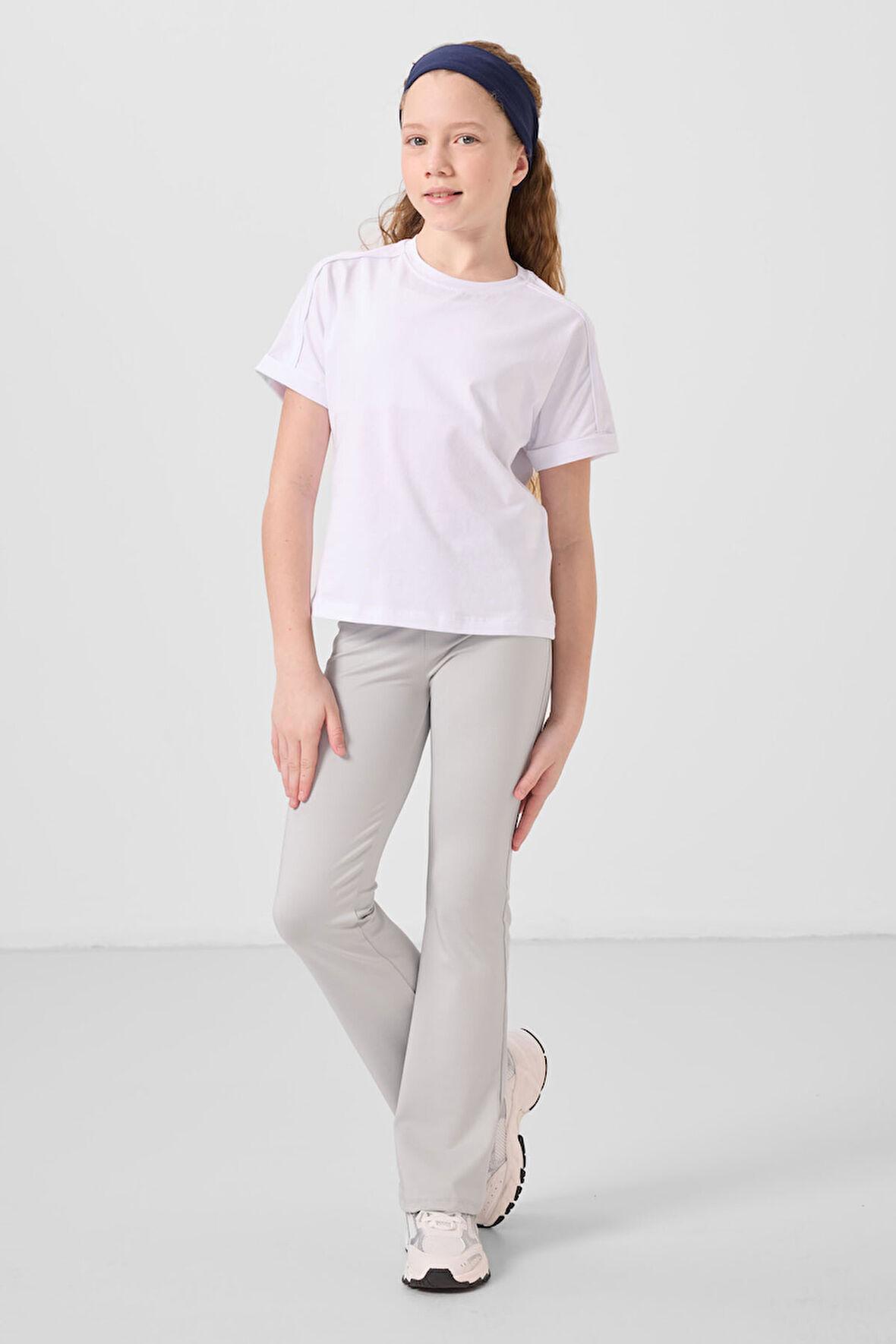 Taş Esnek Standart Fit Basic Performans İspanyol Paça Kız Çocuk Tayt - 75193