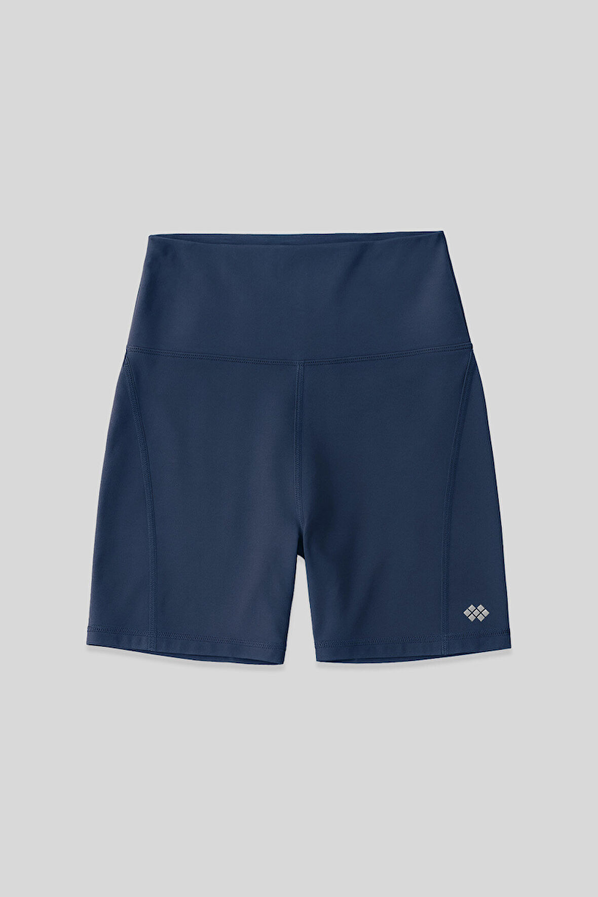 İndigo Kemer Detaylı Yüksek Bel Slim Fit Kısa Biker Kadın Tayt - 91017