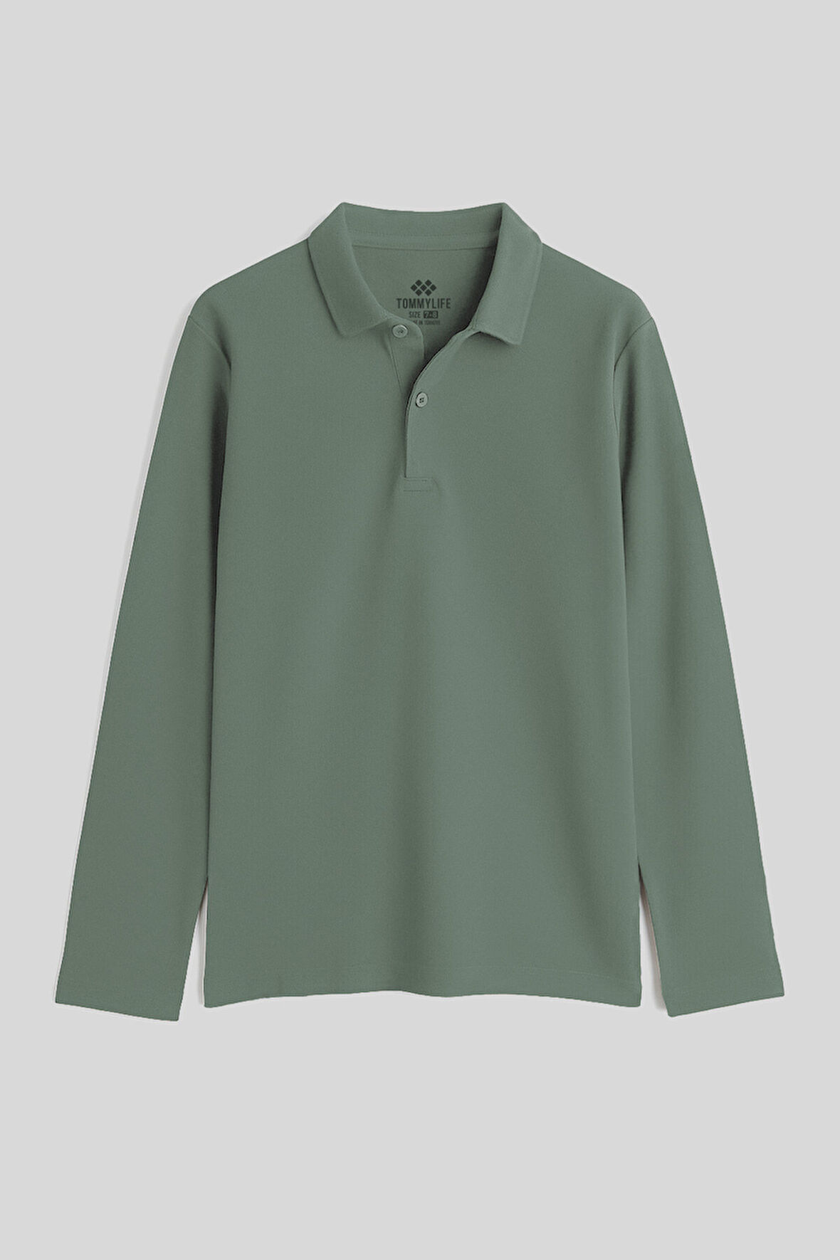 Çağla Polo Yaka Basic Uzun Kollu Erkek Çocuk T-Shirt - 11170