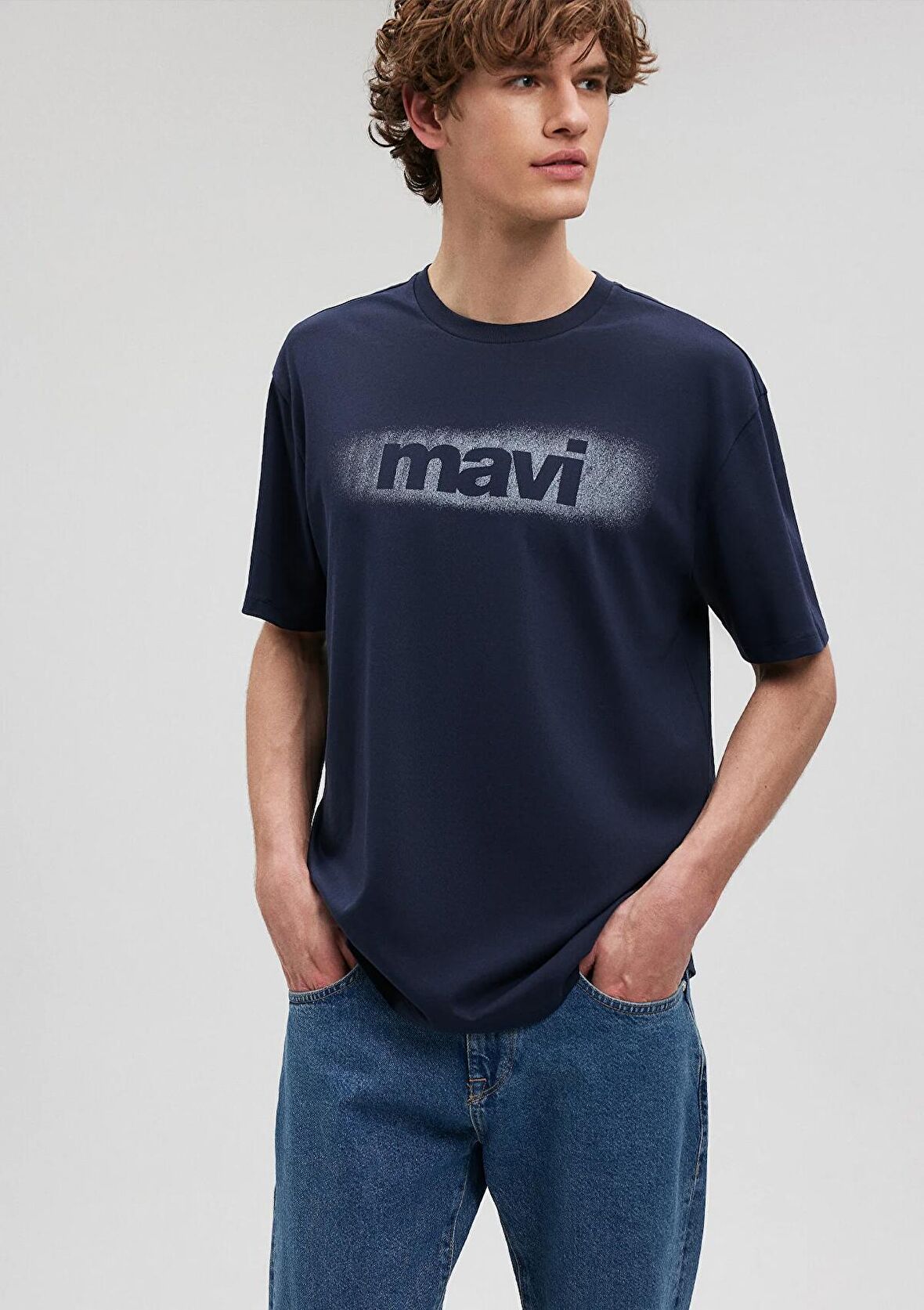 Mavi Logo Baskılı Lacivert Tişört 0612002-70490