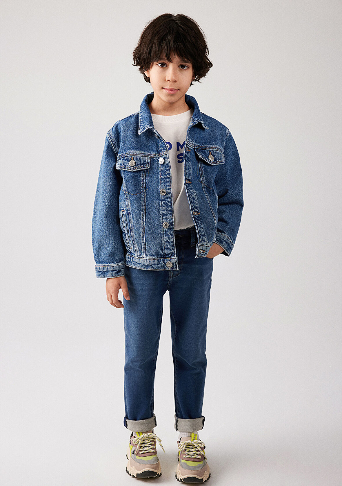 Erkek Çocuk Ken 90lar Jean Gömlek-Koyu Mavi  | 2-3