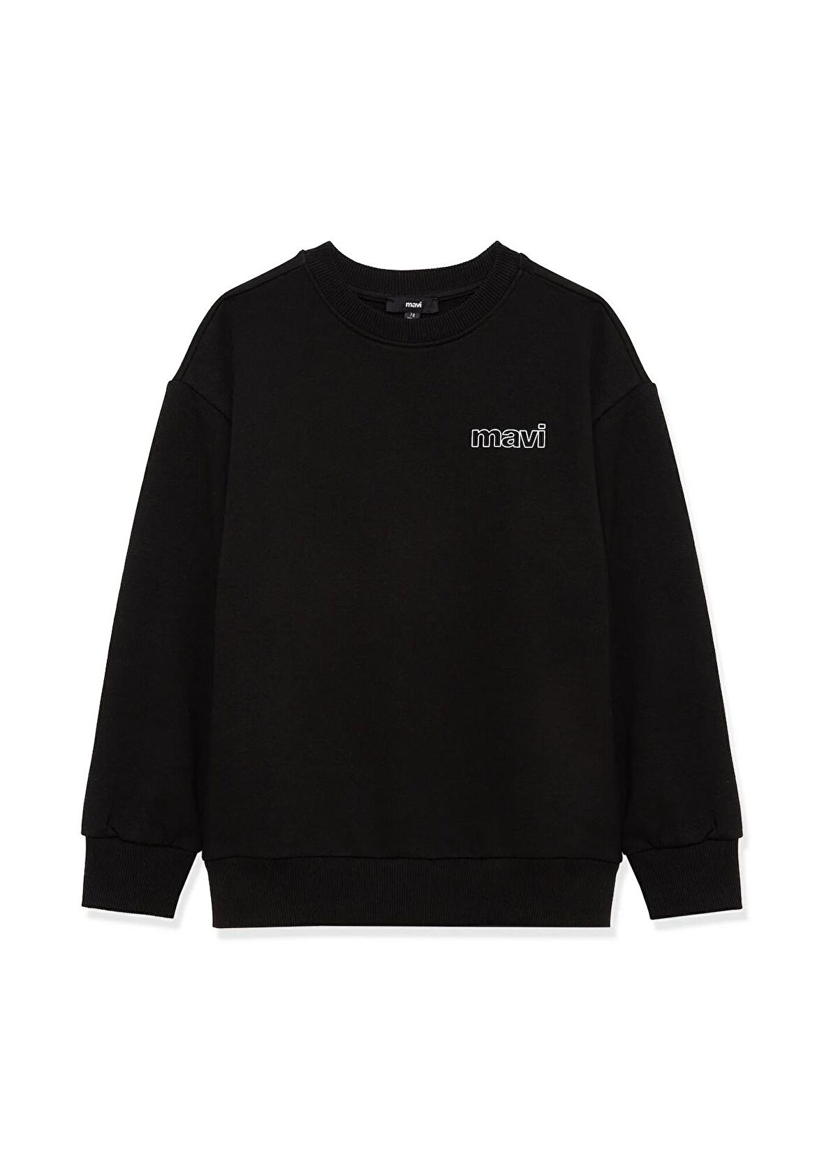 Mavi Logo Baskılı Siyah Sweatshirt 6S10034-900