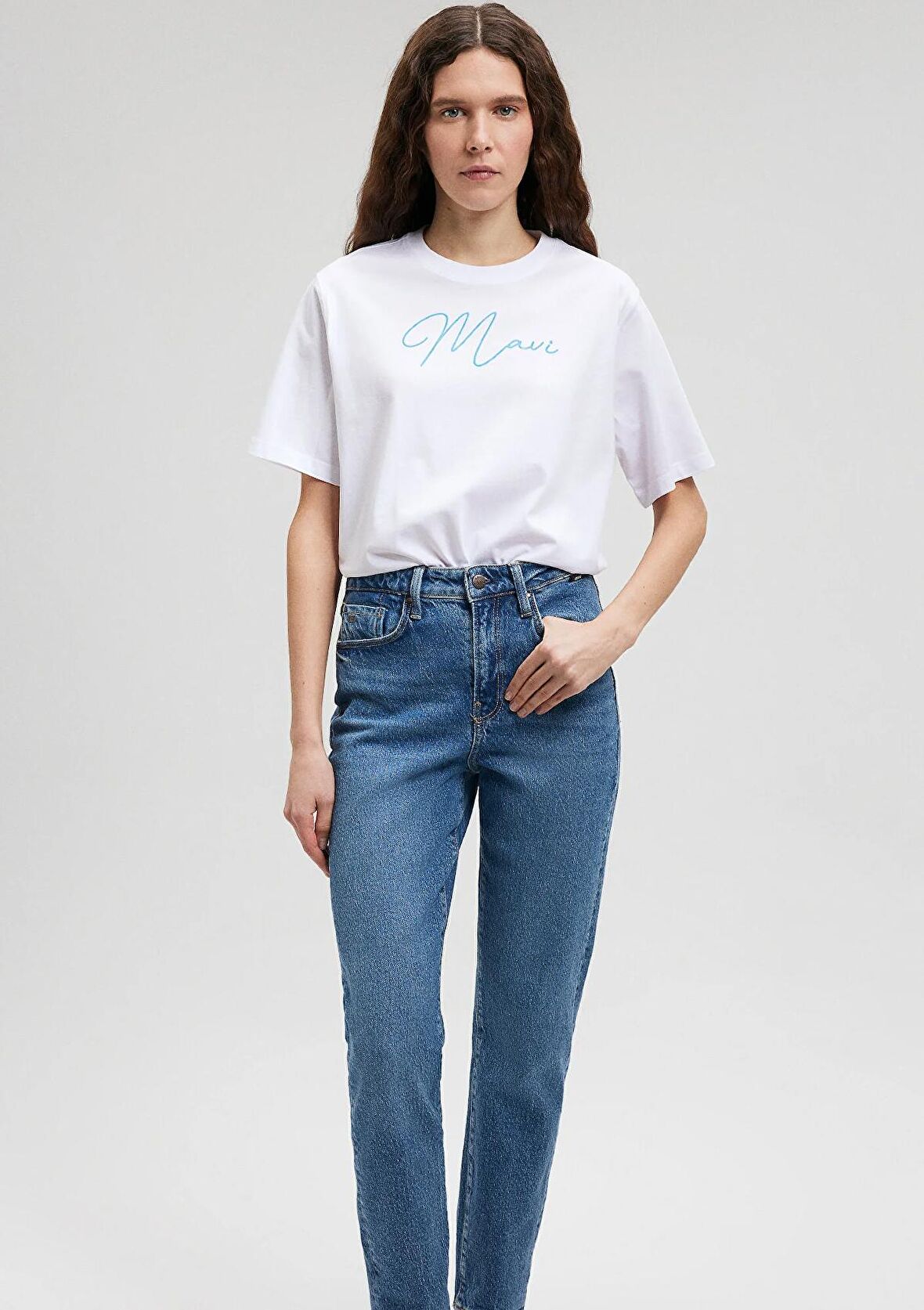 Mavi Logo Baskılı White Tişört 1612419-620