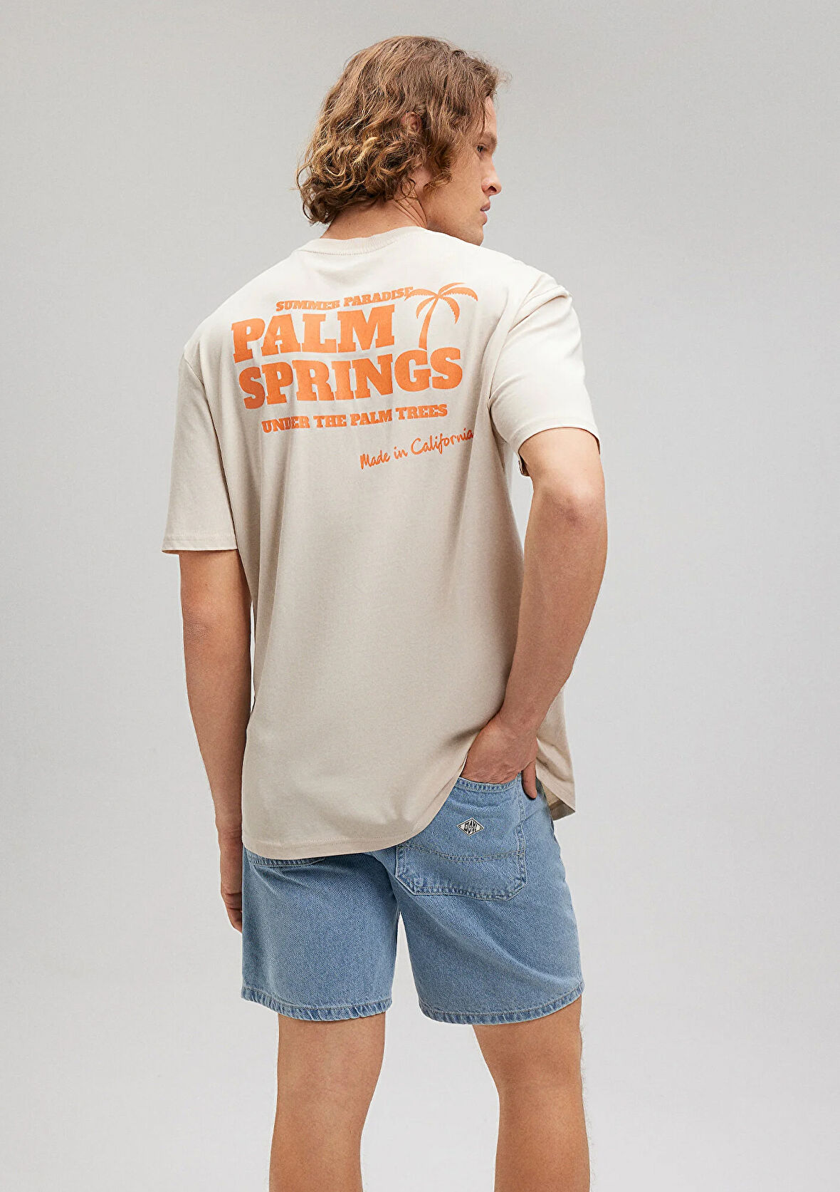 Baskılı Bej Tişört 0612058-70039