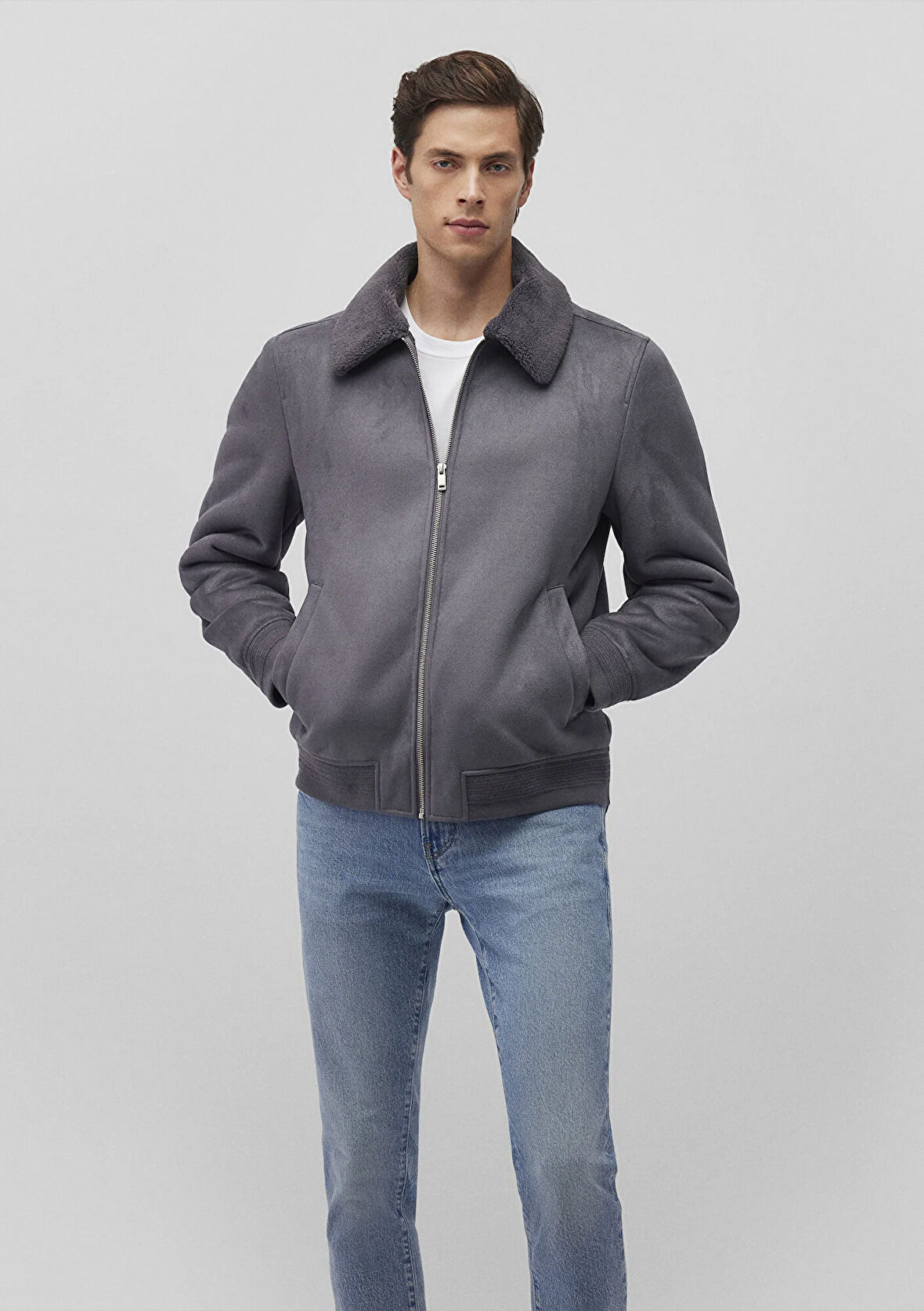 Lacivert Suni Deri Ceket 0110450-80776