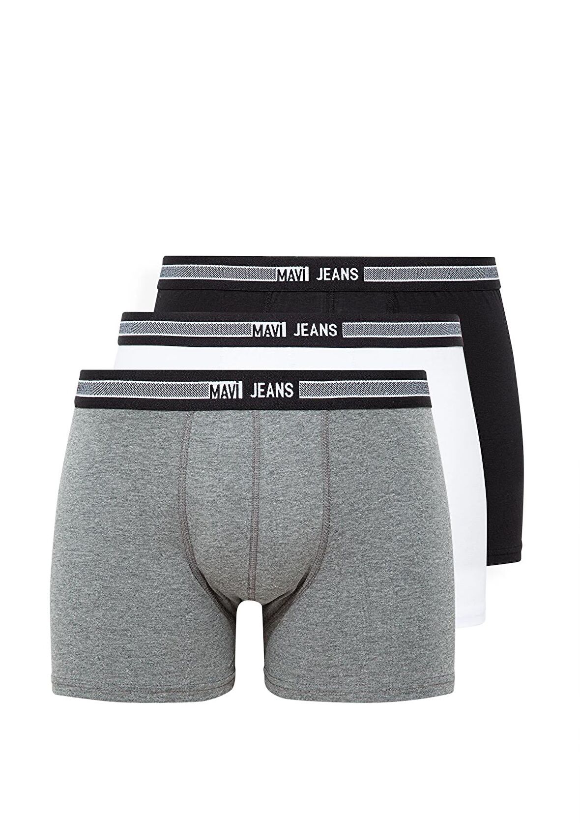 Mavi 3lü Siyah Basic Boxer Seti 0911508-900
