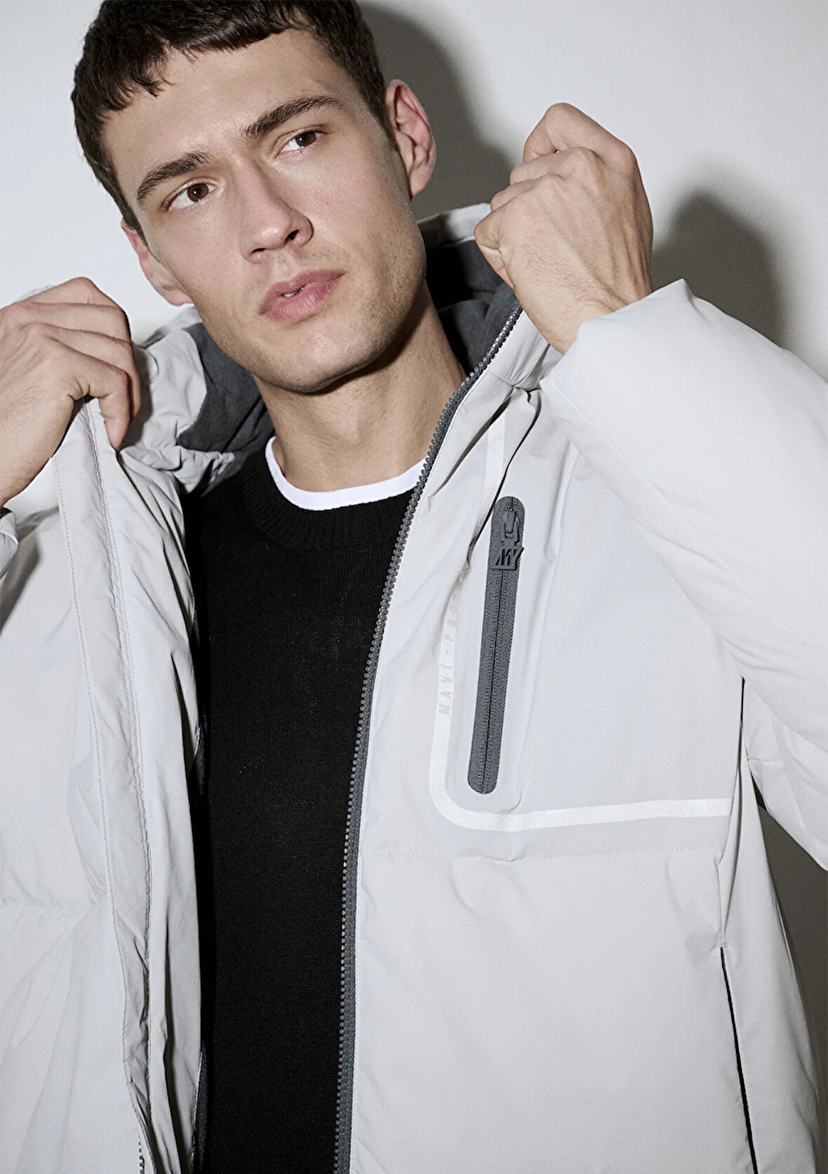 Su İtici Su İtici Gri Şişme Mont 0110463-70075