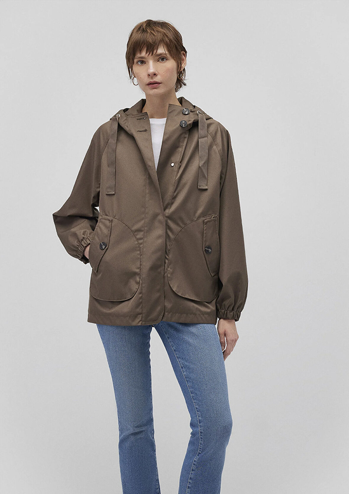 Kapüşonlu Kahverengi Ceket 1110014-82046