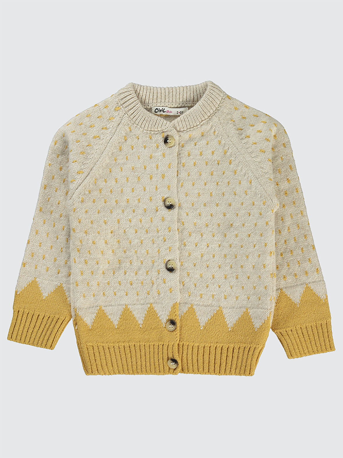 Civil Girls Kız Çocuk Hırka 2-5 Yaş Hardal