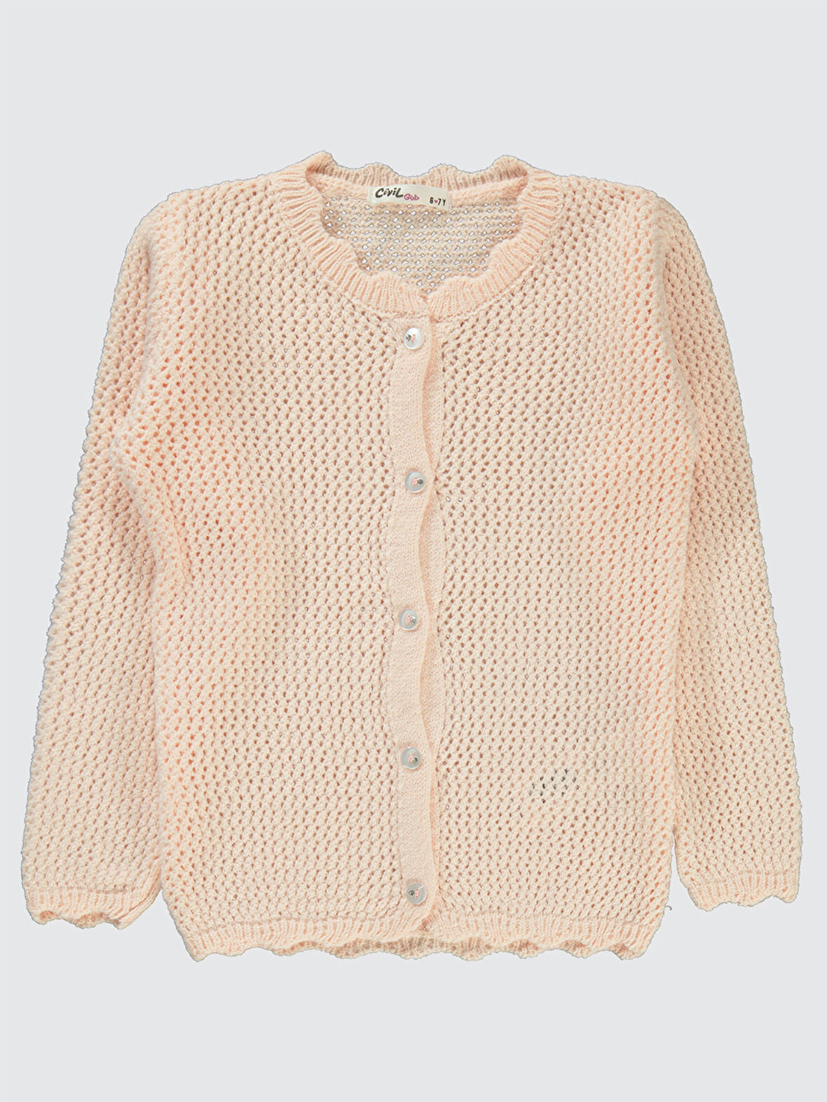 Civil Girls Kız Çocuk Hırka 6-9 Yaş Somon 