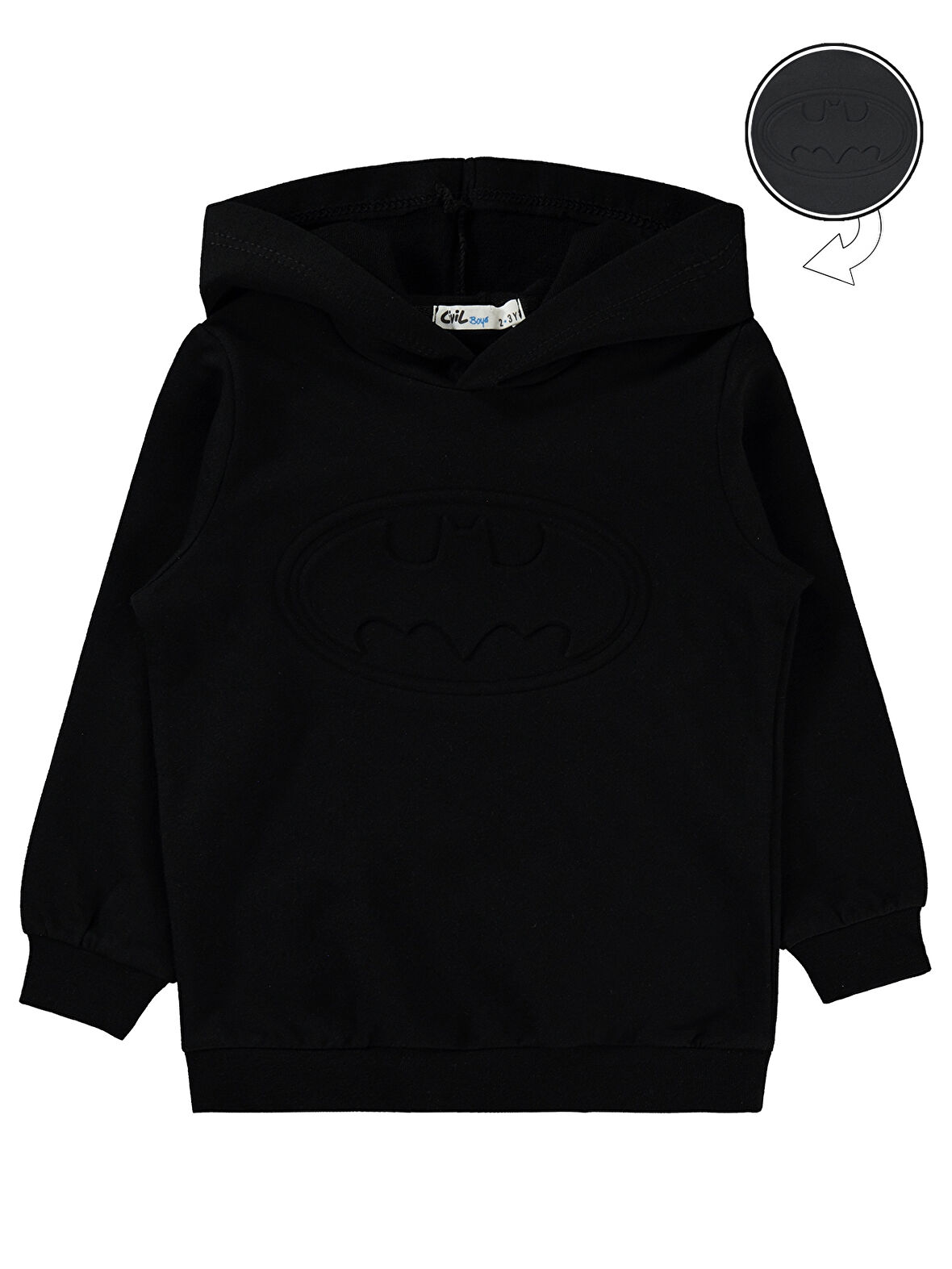 Batman Erkek Çocuk Sweatshirt 2-5 Yaş Siyah 