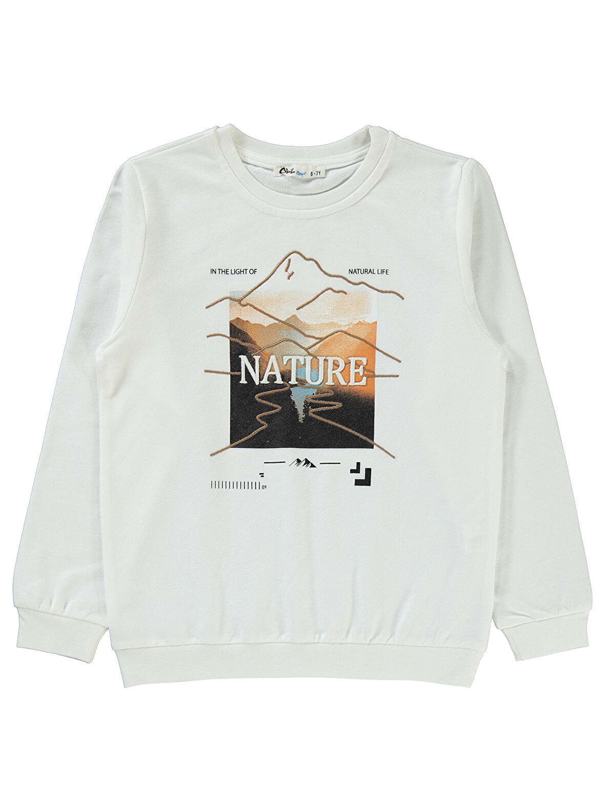 Civil Boys Erkek Çocuk Sweatshirt 6-9 Yaş Ekru