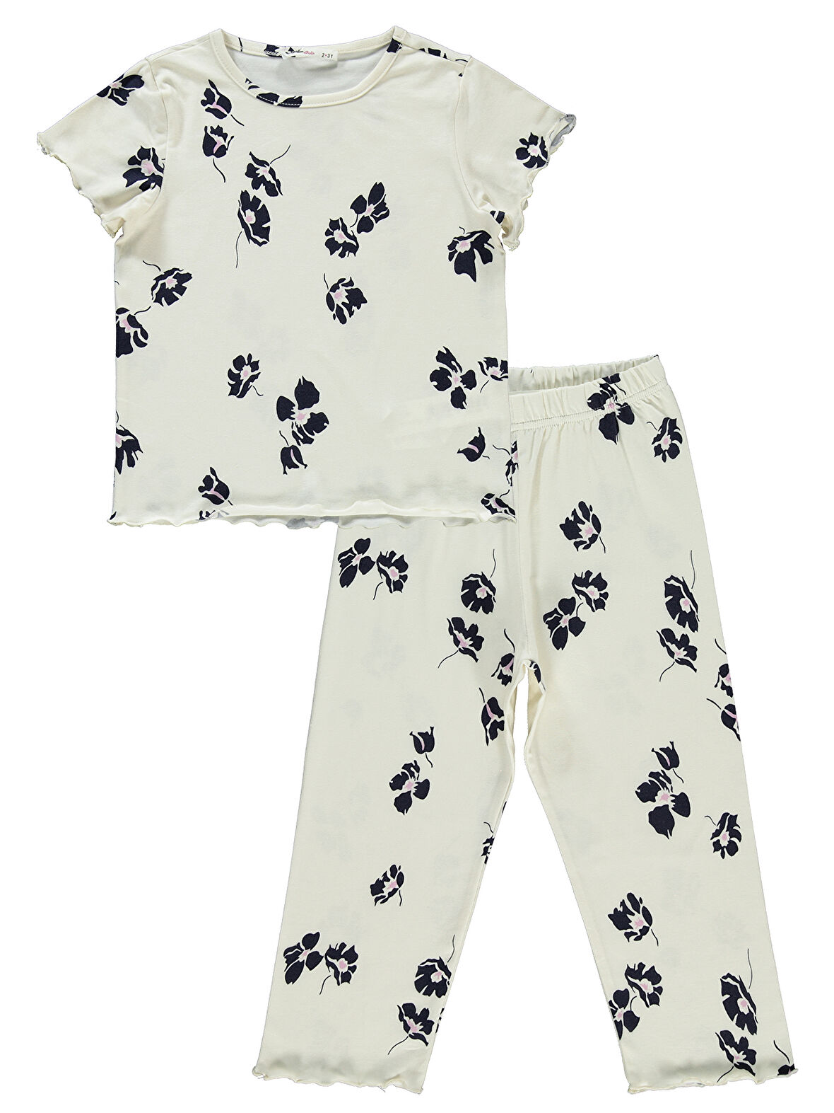 Civil Girls Kız Çocuk Pijama Takımı 2-5 Yaş Ekru