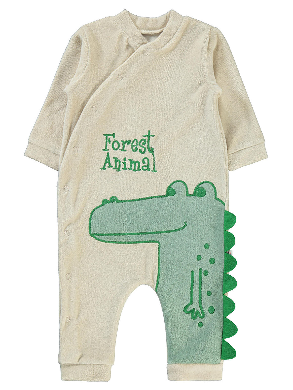 Civil Baby Erkek Bebek Patiksiz Tulum 6-12 Ay Sütlü Kahve