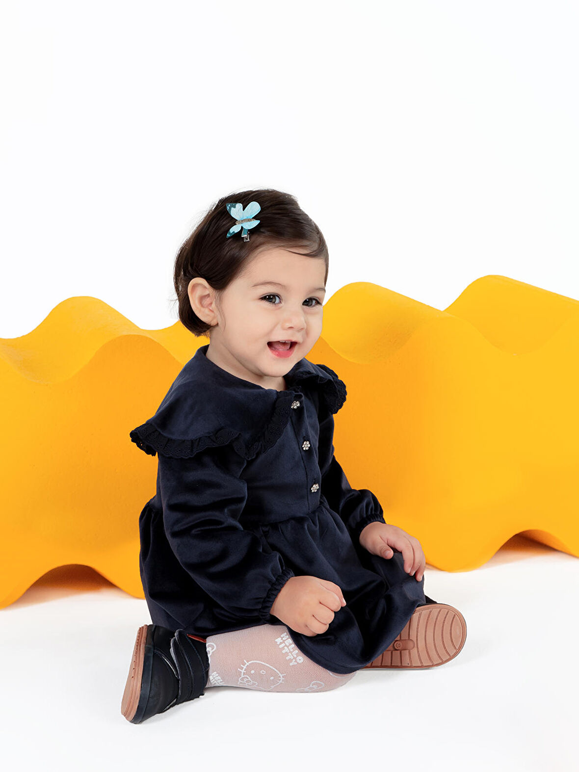 Hello Kıtty Kız Bebek 30 Denye Mus Külotlu Çorap 6-18 Ay Beyaz