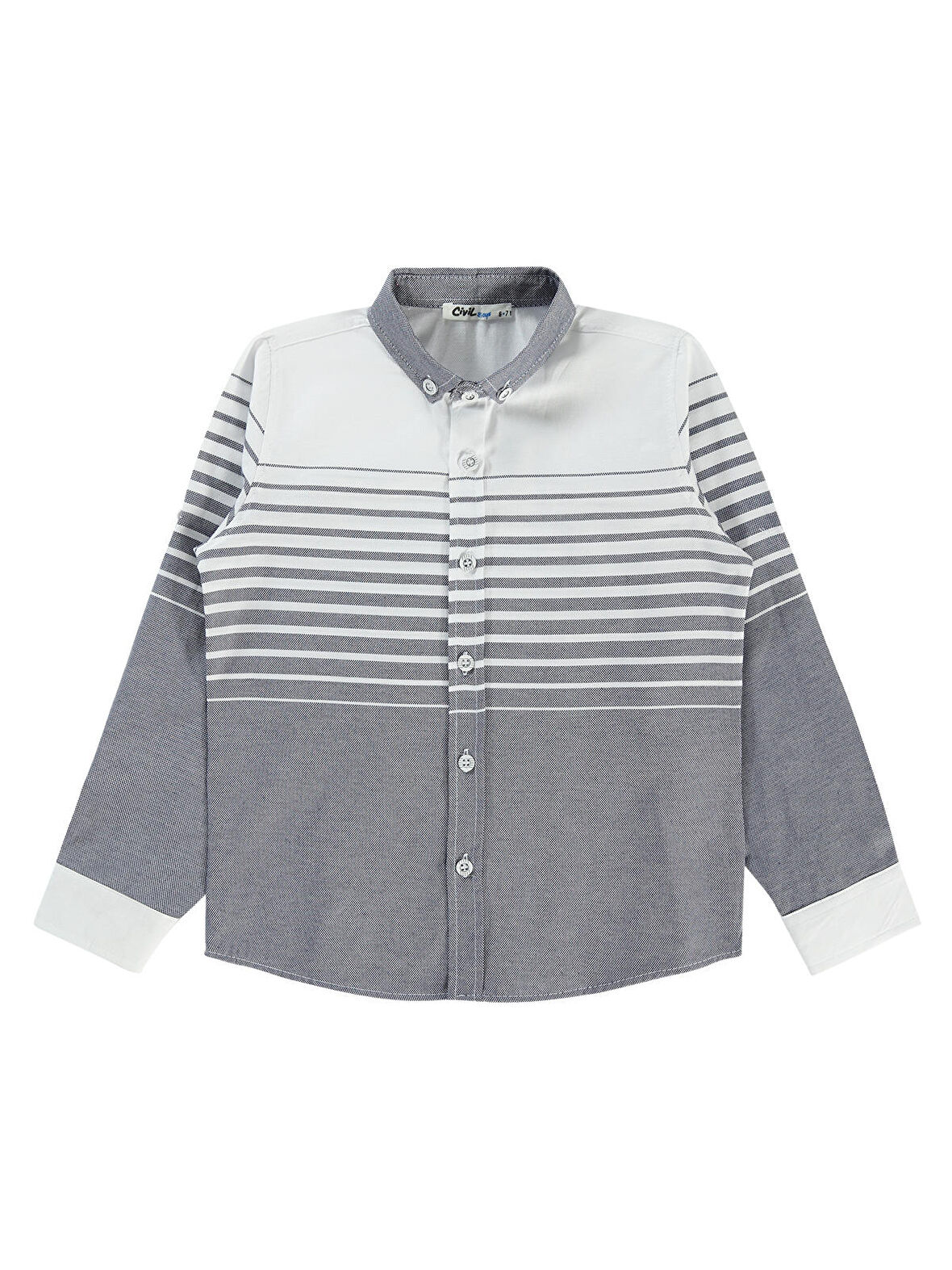 Civil Boys Erkek Çocuk Gömlek 10-13 Yaş Gri