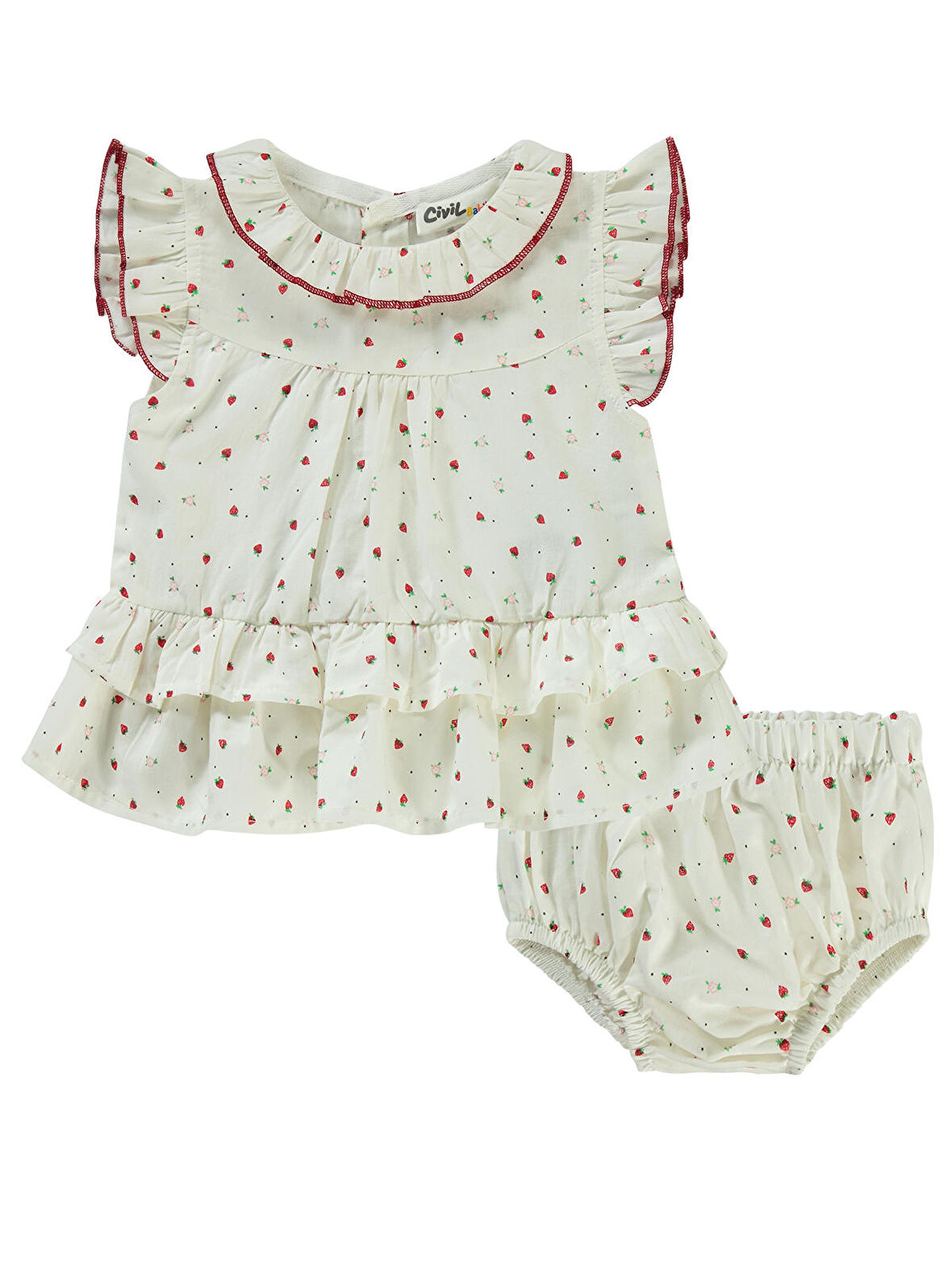 Civil Baby Kız Bebek Takım 6-18 Ay Kırmızı