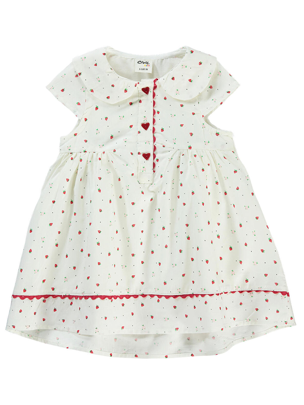 Civil Baby Kız Bebek Elbise 6-18 Ay Kırmızı