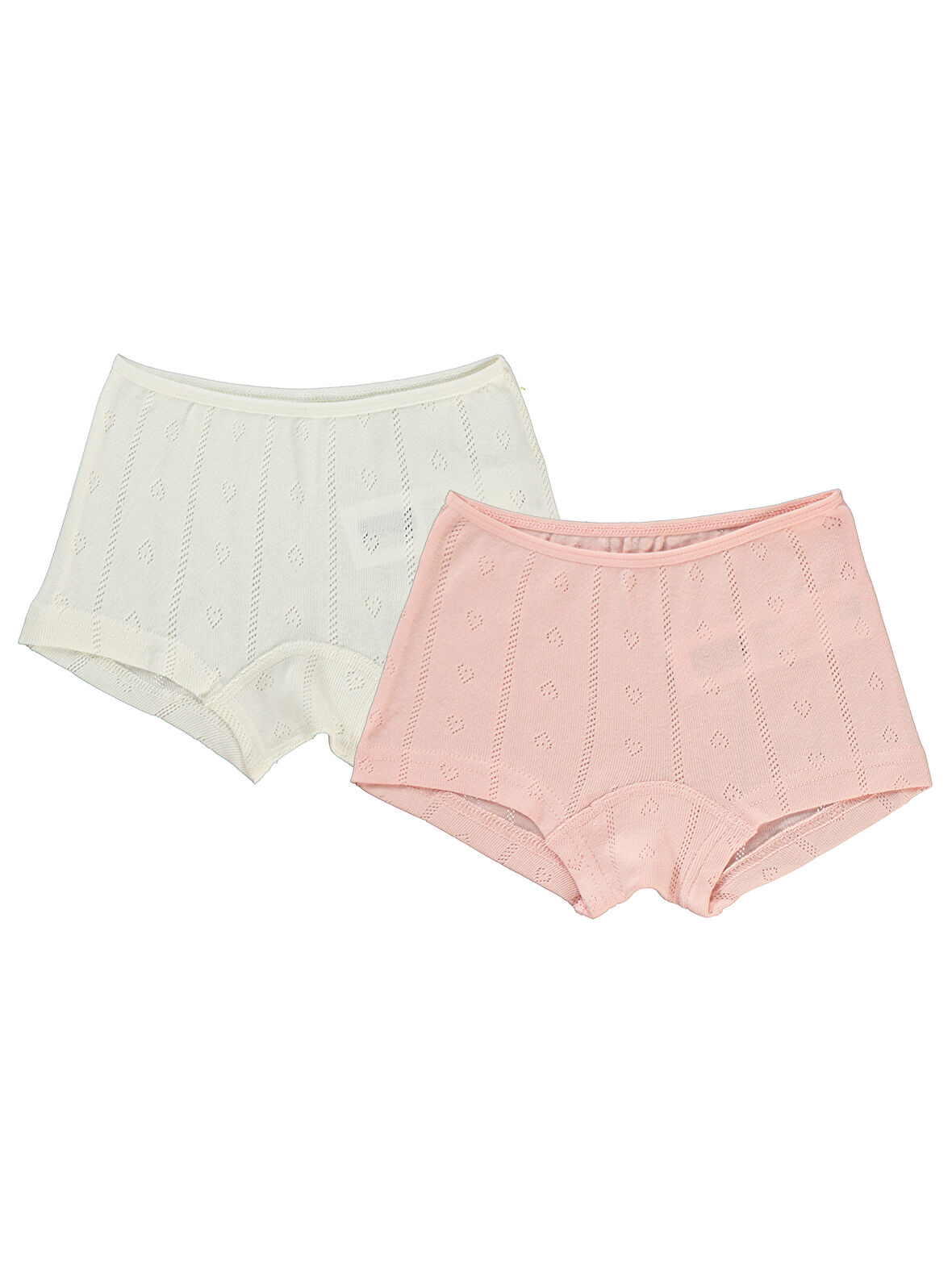 Civil Girls Kız Çocuk  2'li Boxer Set  2-10 Yaş  Ekru-Somon