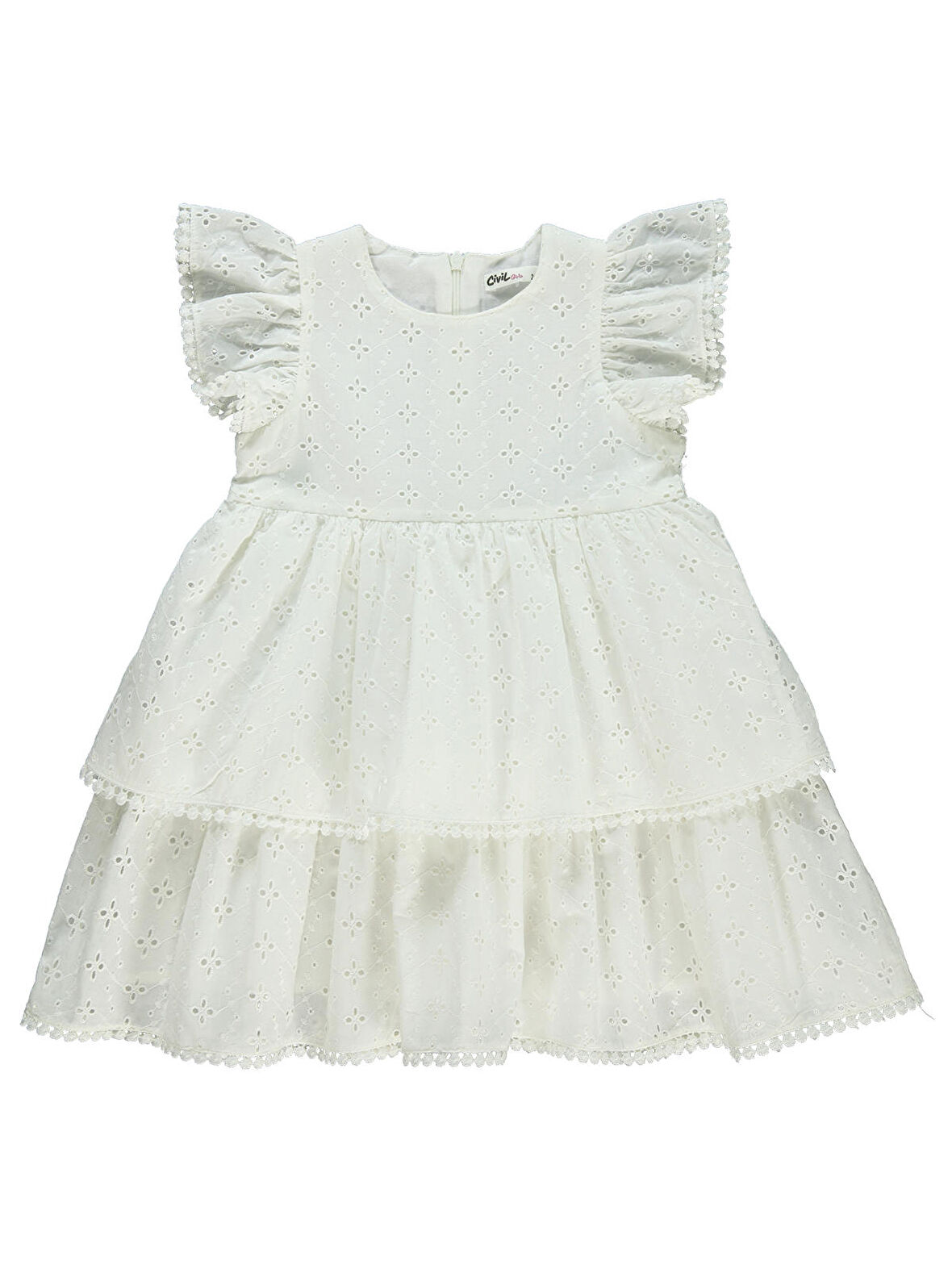 Civil Girls Kız Çocuk Elbise 2-5 Yaş Ekru