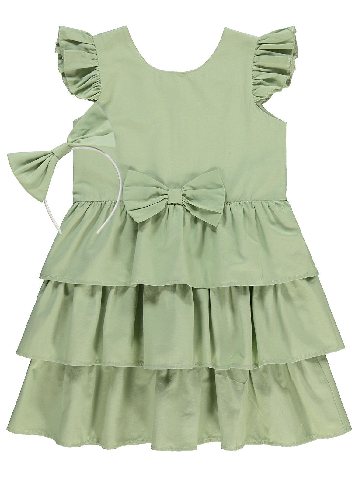 Civil Girls Kız Çocuk Elbise 6-9 Yaş Çağla Yeşili