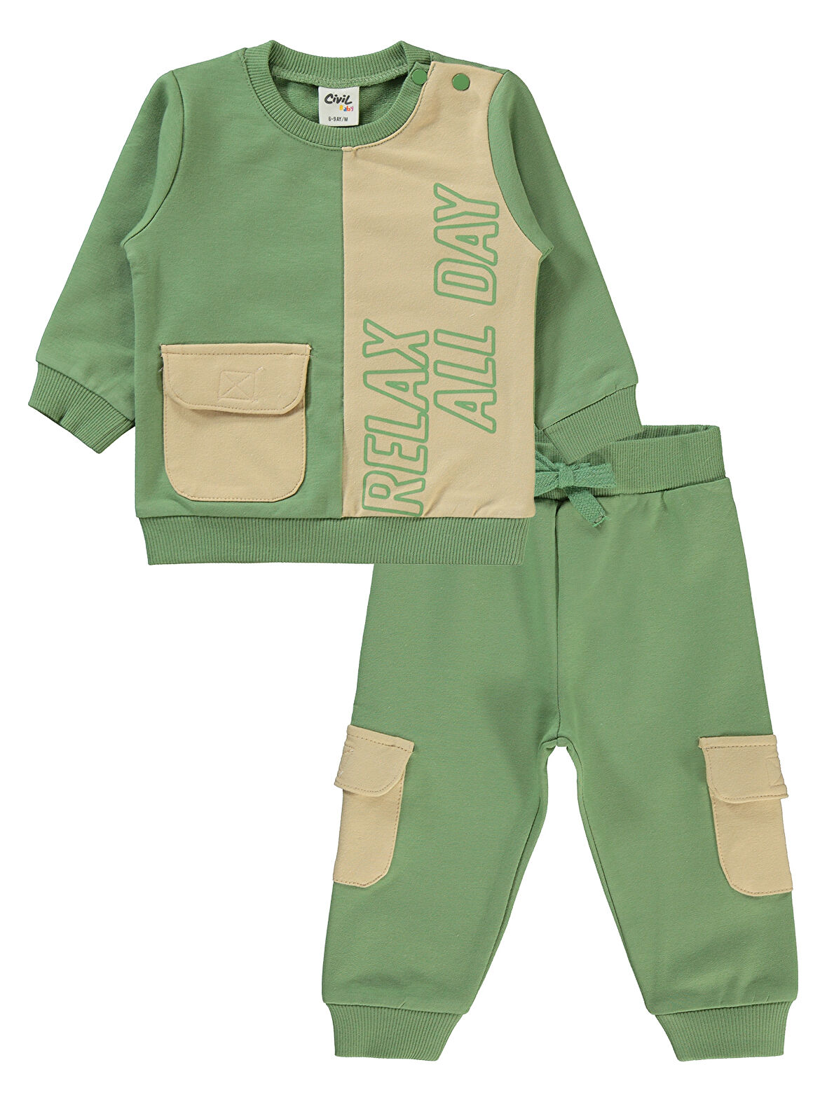 Civil Baby Erkek Bebek Takım 6-18 Ay Açık Haki