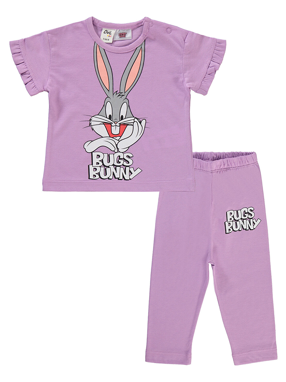 Bugs Bunny Kız Bebek Takım 6-18 Ay Lila