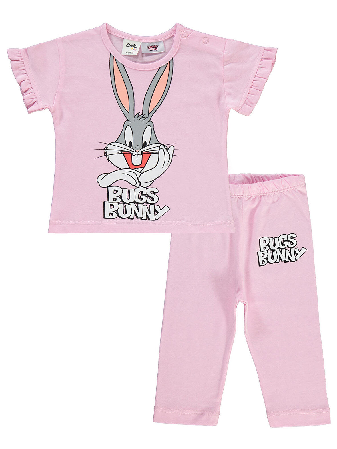 Bugs Bunny Kız Bebek Takım 6-18 Ay Pembe