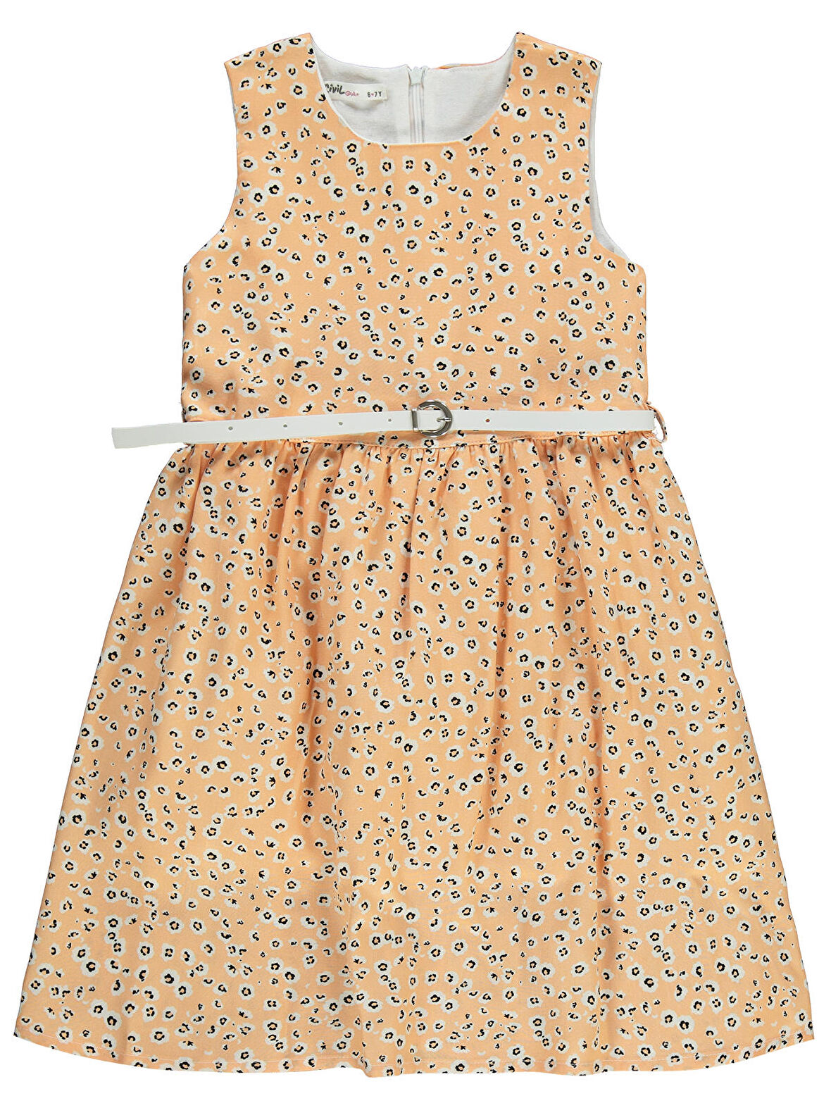 Civil Girls Kız Çocuk Elbise 6-9 Yaş Pudra