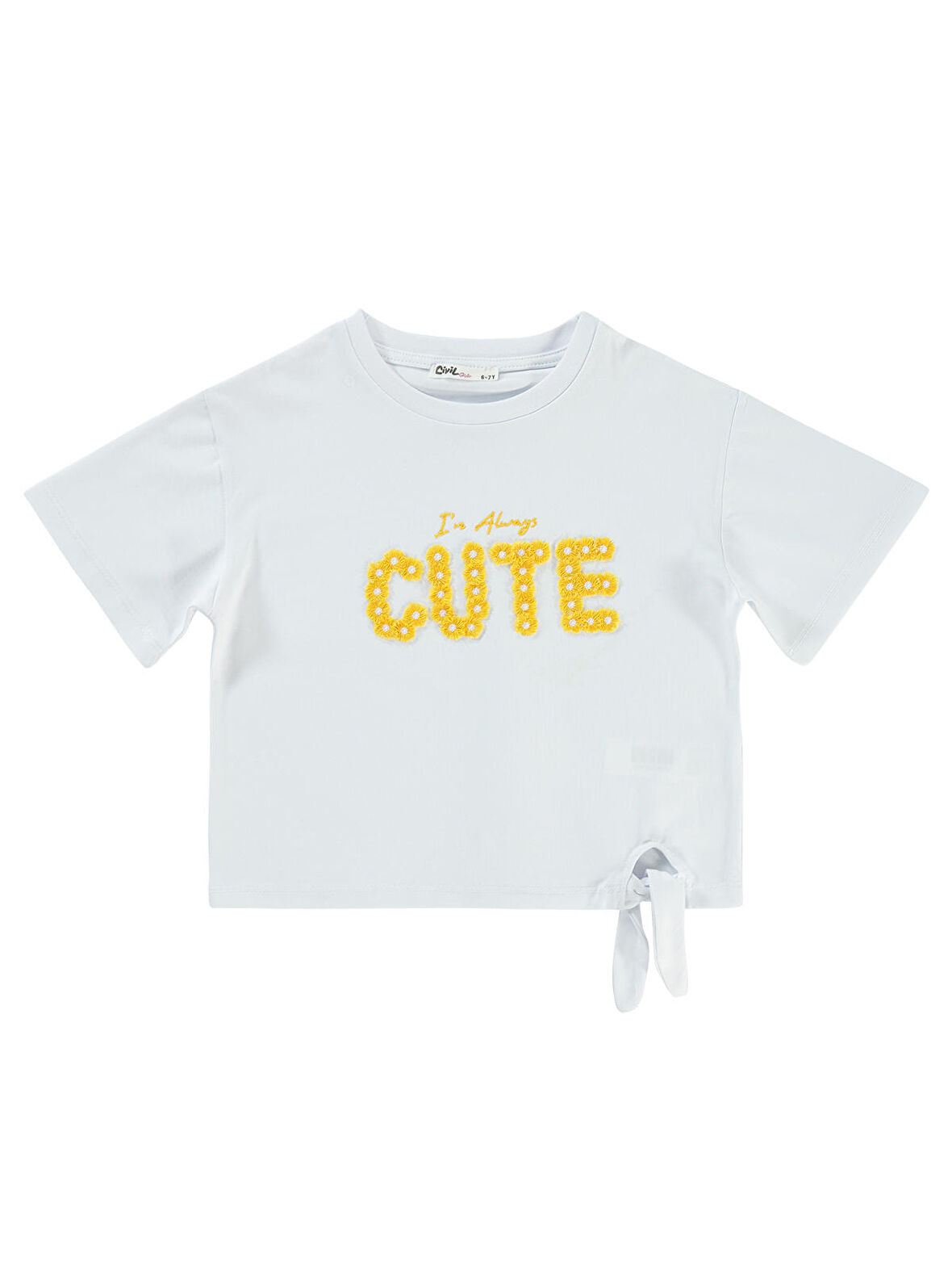 Civil Girls Kız Çocuk Tişört 10-13 Yaş Beyaz