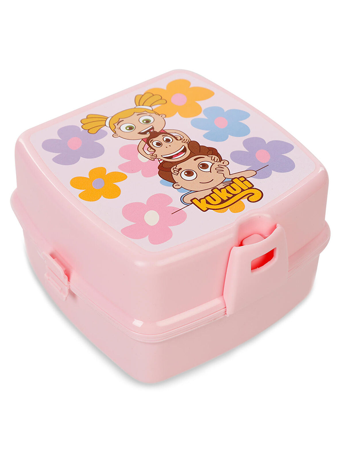 Kukuli Smart Lunchbox Desenli Beslenme Kabı Pembe