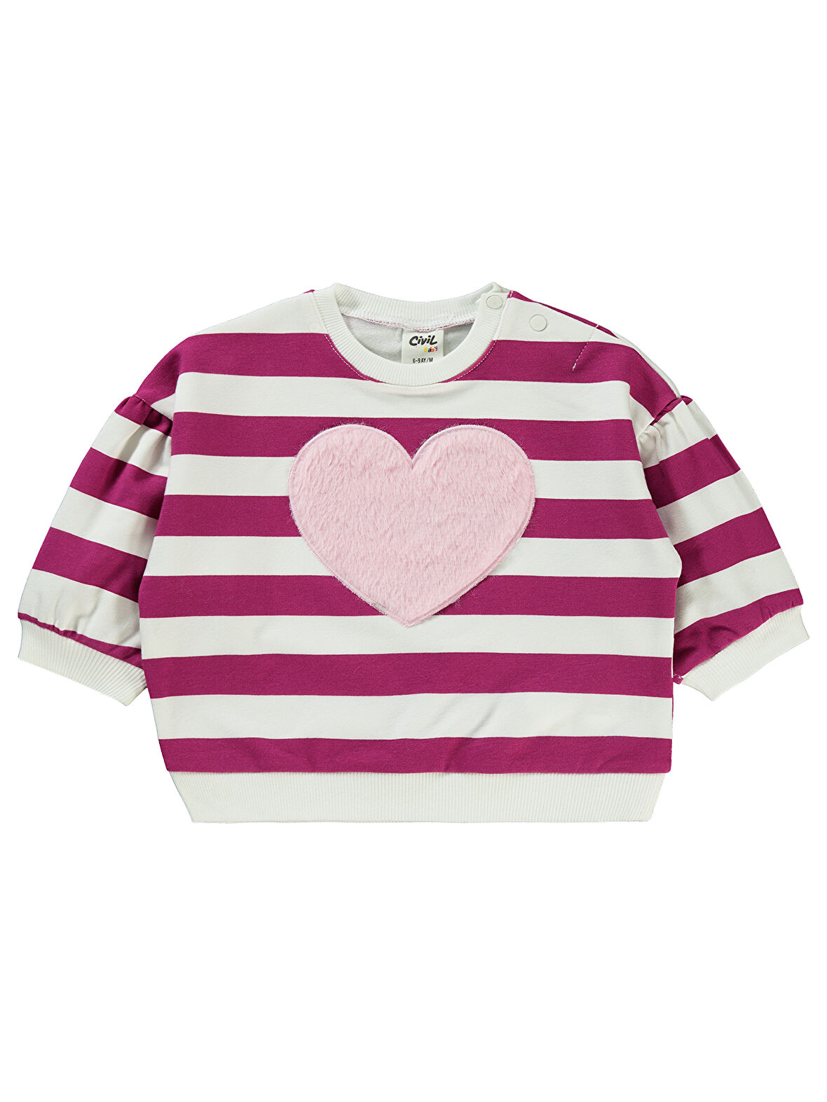 Civil Baby Kız Bebek Sweatshirt 6-18 Ay Orkide Moru