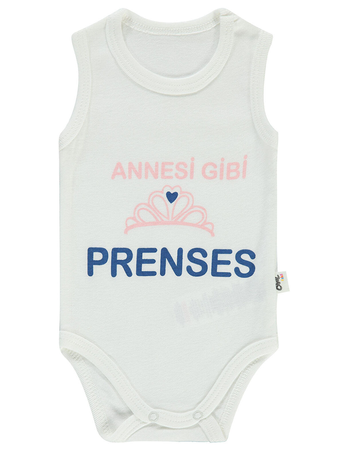 Civil Baby Kız Bebek Çıtçıtlı Badi 1-36 Ay Ekru