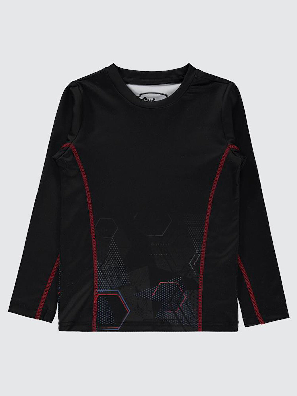 Civil Boys Geometrik Desen Baskılı 6-9 Yaş Sweatshirt - Siyah 9-10 Yaş