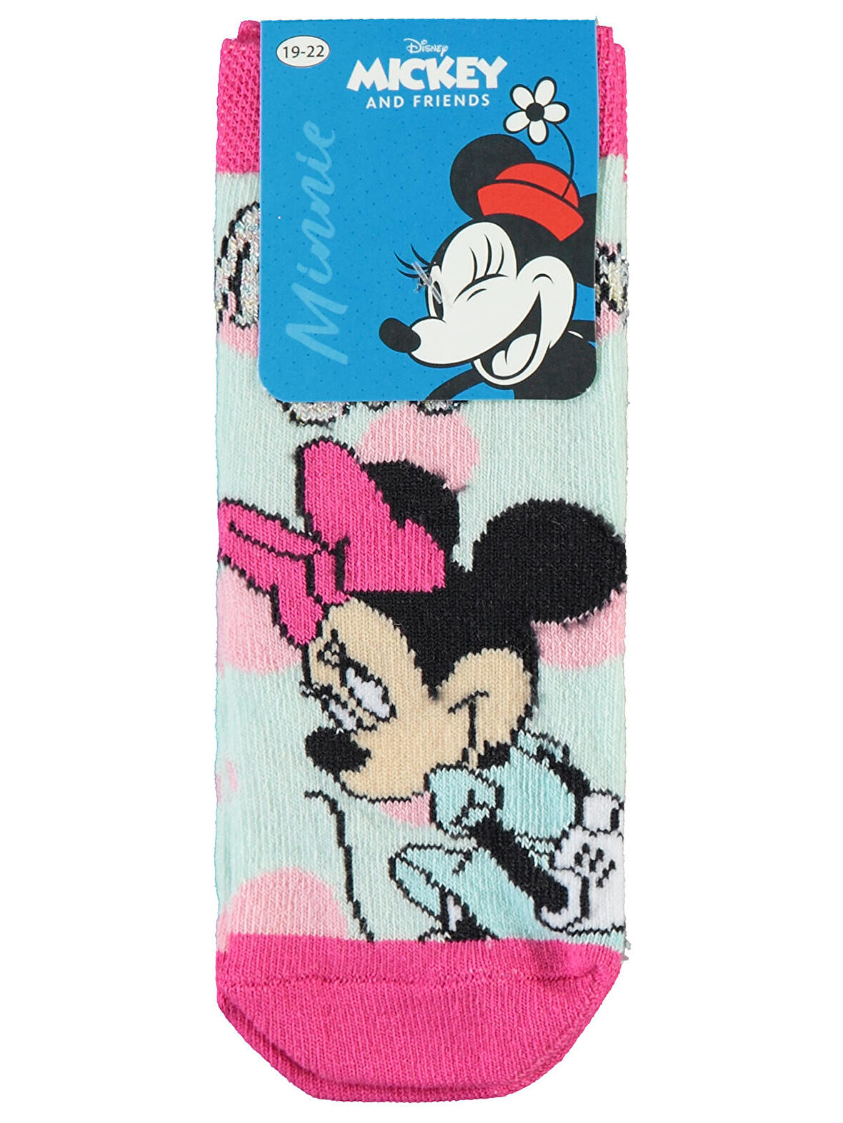 Minnie Mouse Kız Çocuk Soket Çorap 3-11 Yaş Mint