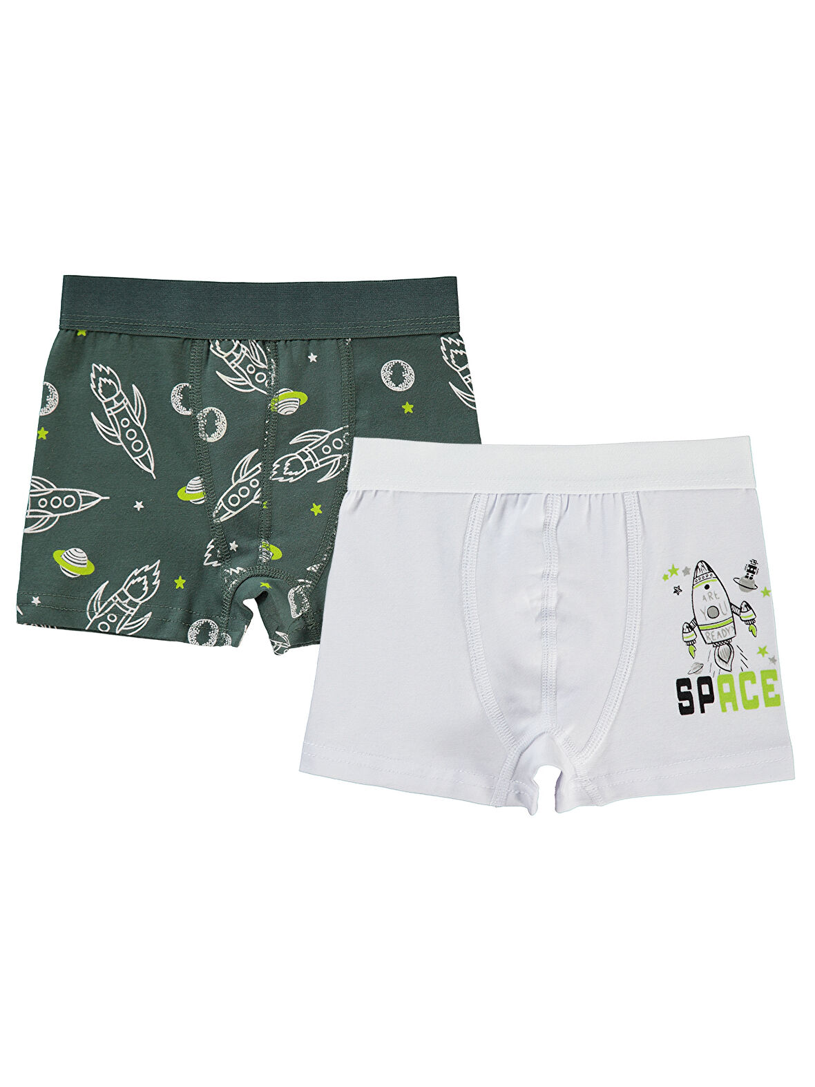 Civil Boys Erkek Çocuk 2'li Boxer Set 2-10 Yaş Haki