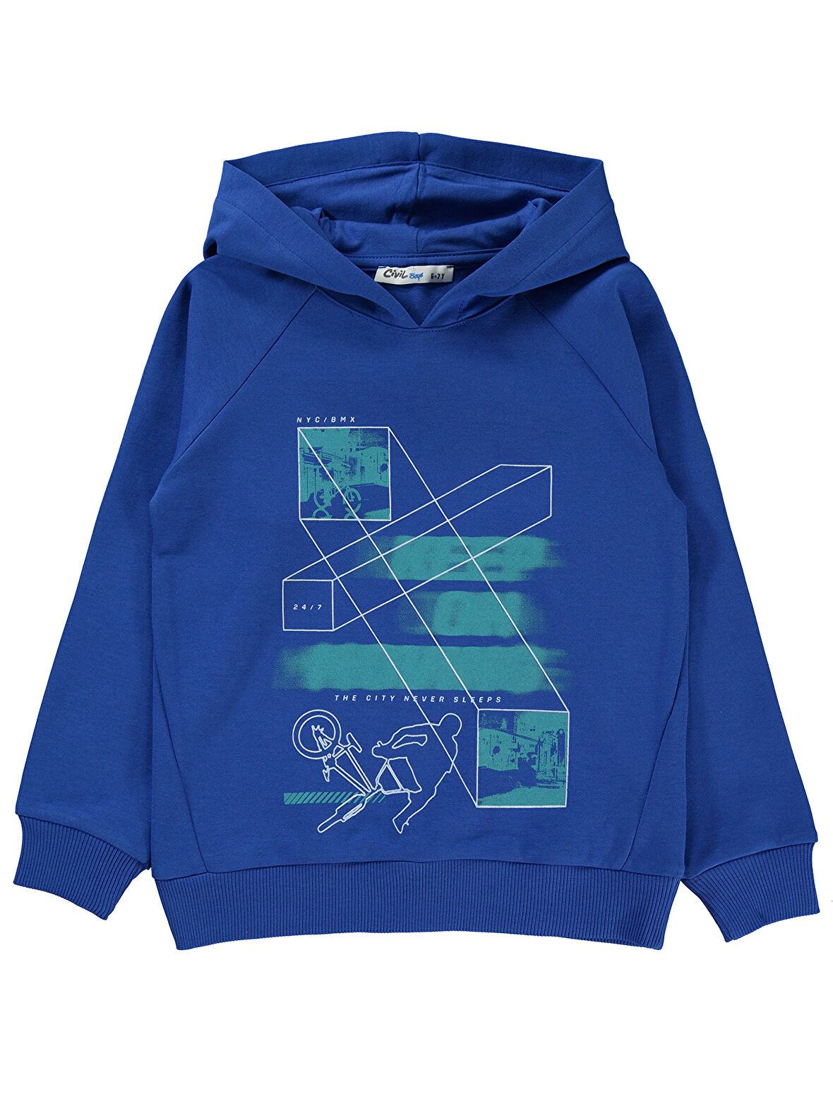Civil Boys Erkek Çocuk Sweatshirt 10-13 Yaş Saks Mavisi
