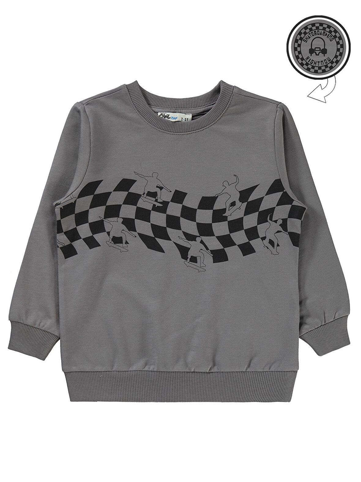 Civil Boys Erkek Çocuk Sweatshirt 2-5 Yaş Antrasit