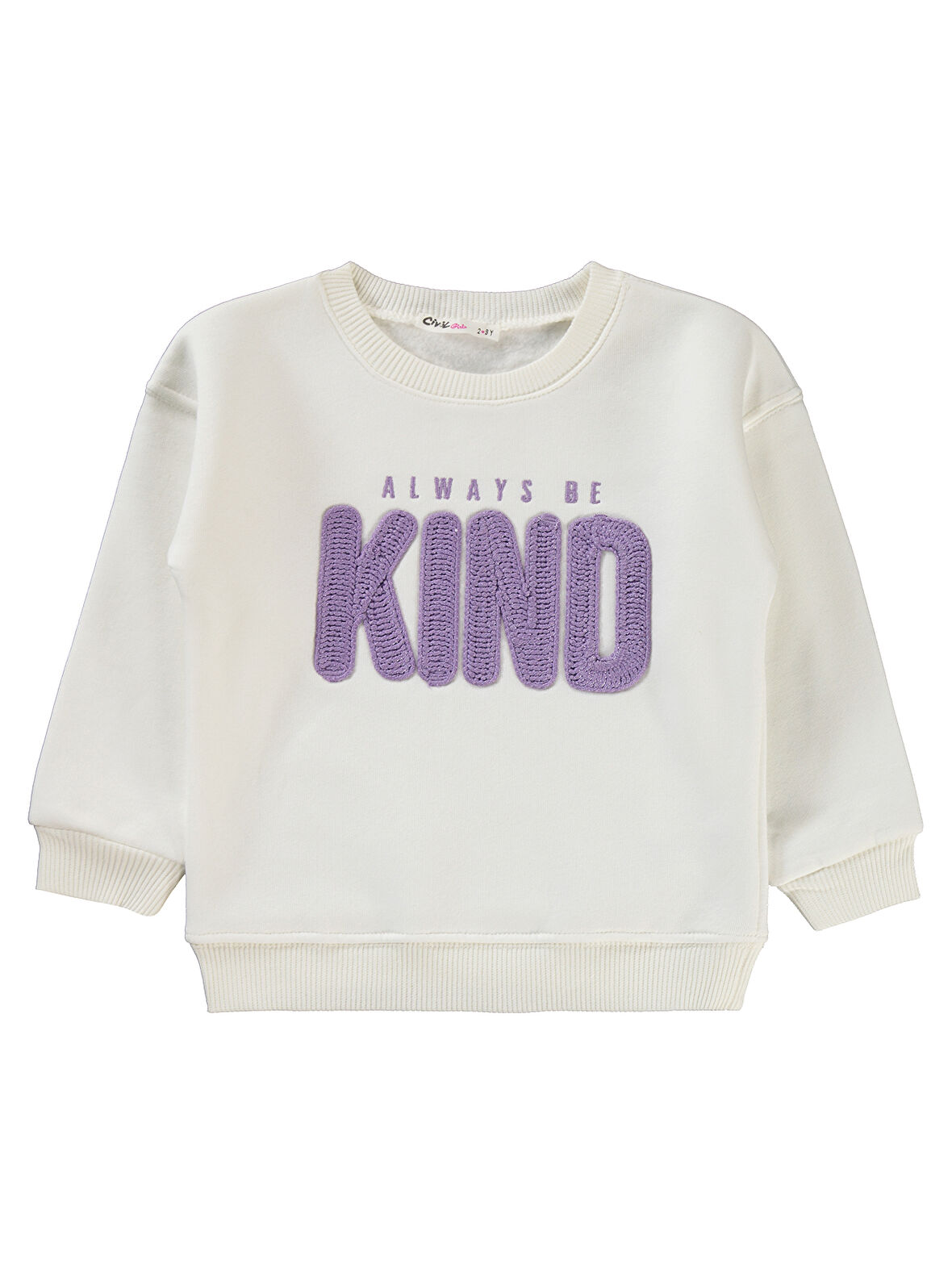 Civil Girls Kız Çocuk Sweatshirt 2-5 Yaş Ekru 