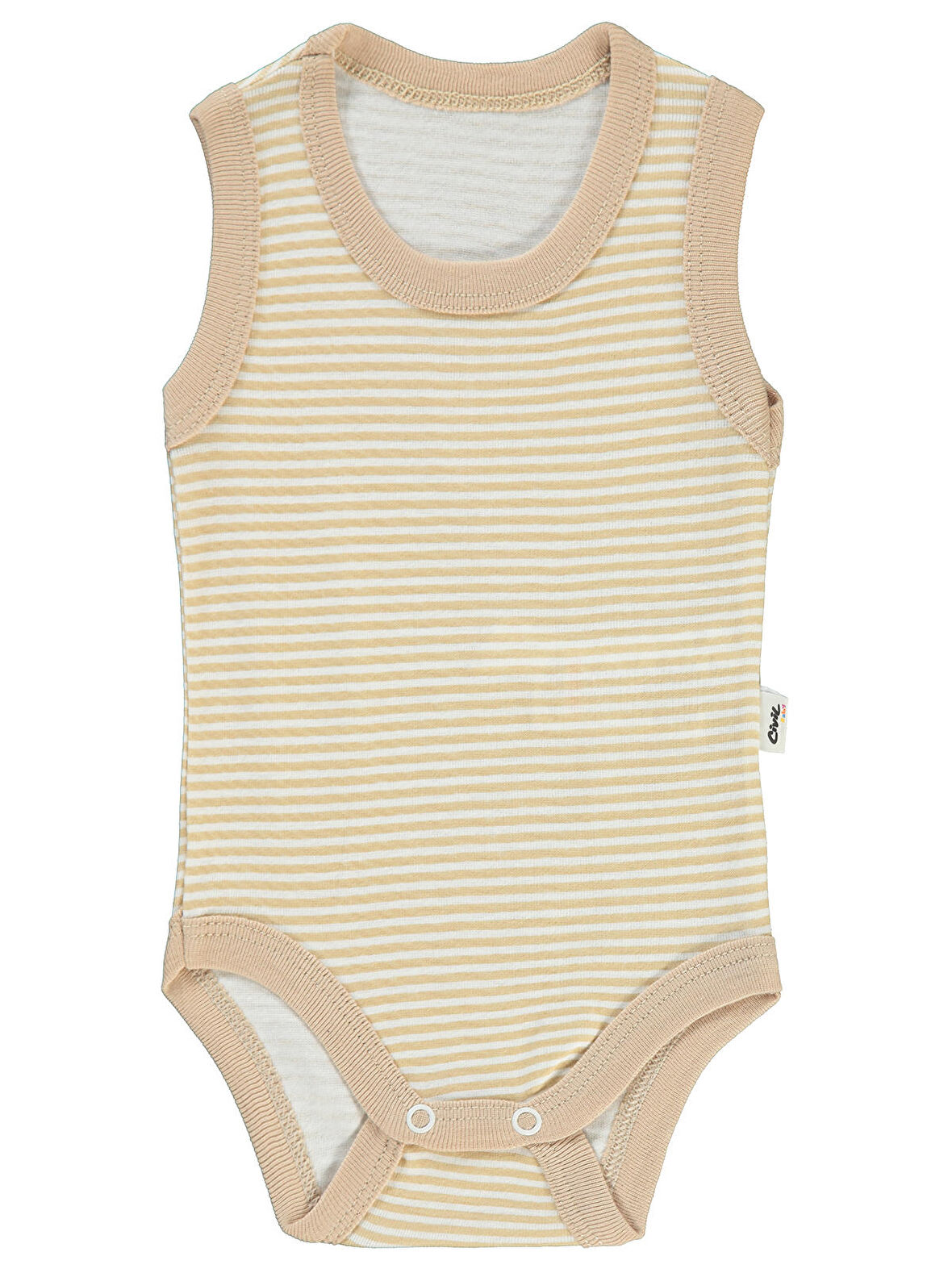 Civil Baby Bebek Çıtçıtlı Badi 1-36 Ay Kahve