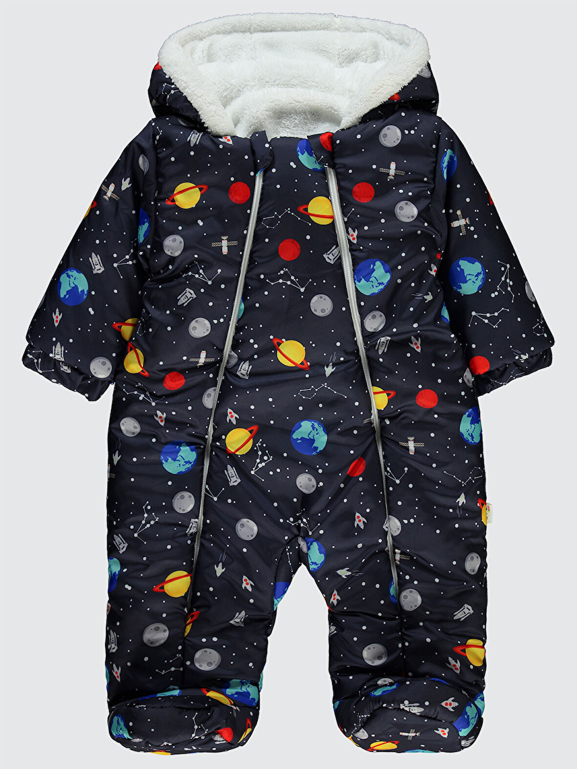 Civil Baby Erkek Bebek Patikli Astronot Tulum 6-18 Ay Lacivert