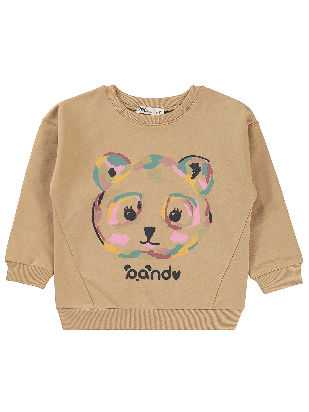 Civil Girls Kız Çocuk Sweatshirt 2-5 Yaş Yulaf Sütü