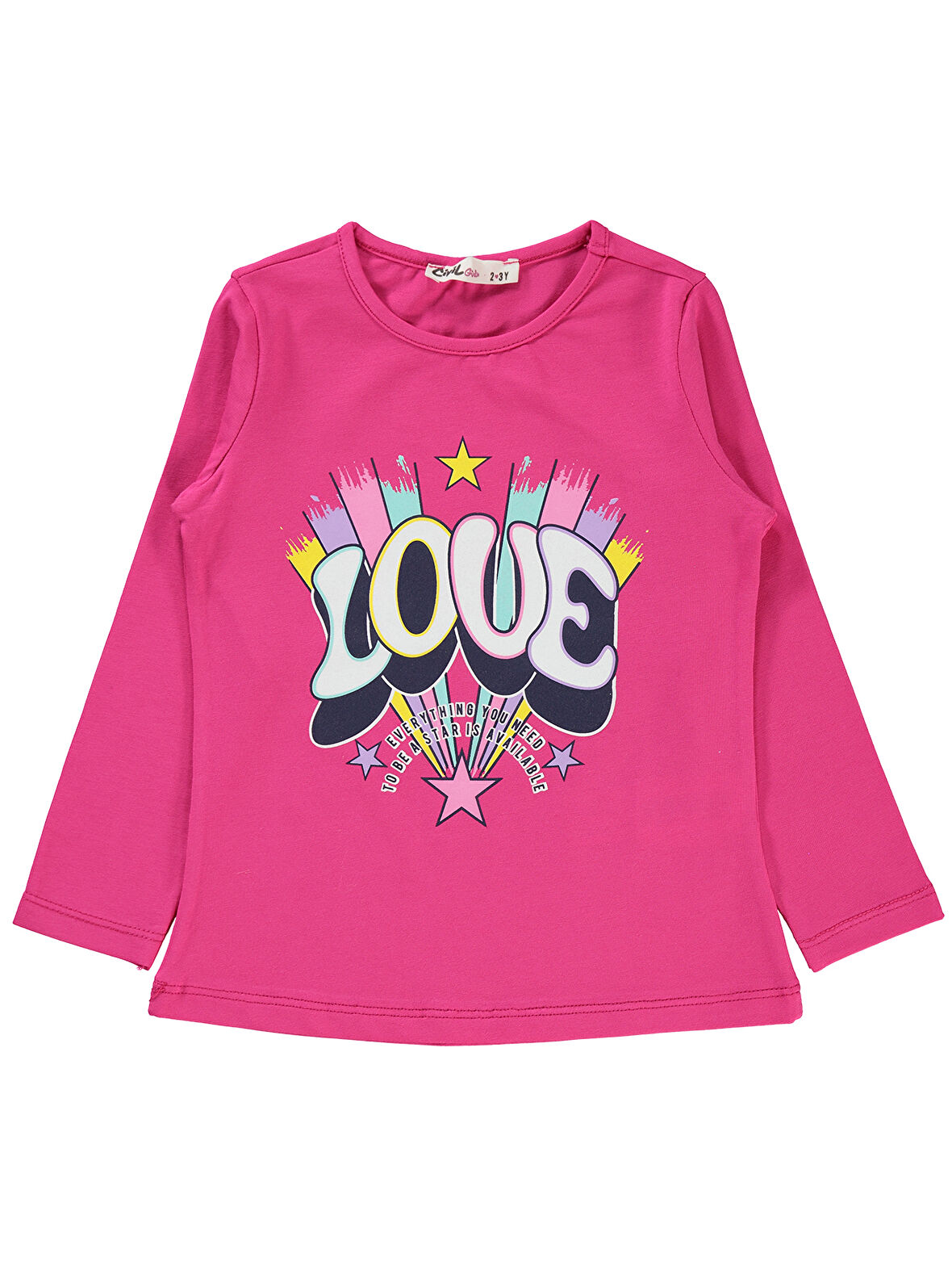 Civil Girls Kız Çocuk Sweatshirt 2-5 Yaş Aydınlık Pembe