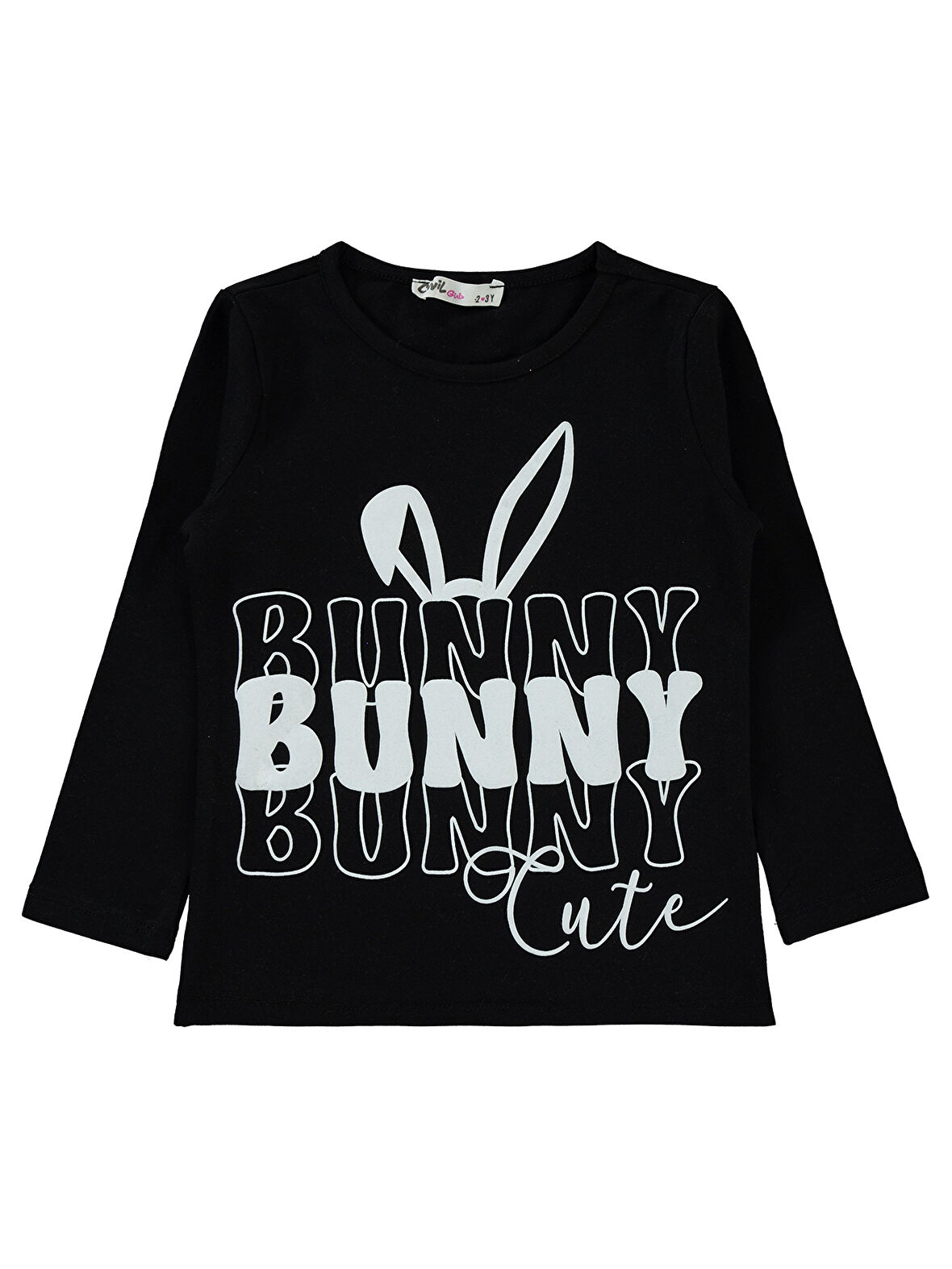 Civil Girls Kız Çocuk Sweatshirt 2-5 Yaş Siyah