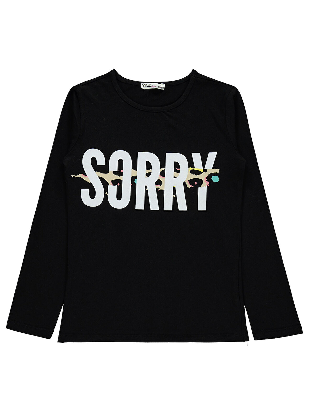 Civil Girls Kız Çocuk Sweatshirt 10-13 Yaş Siyah