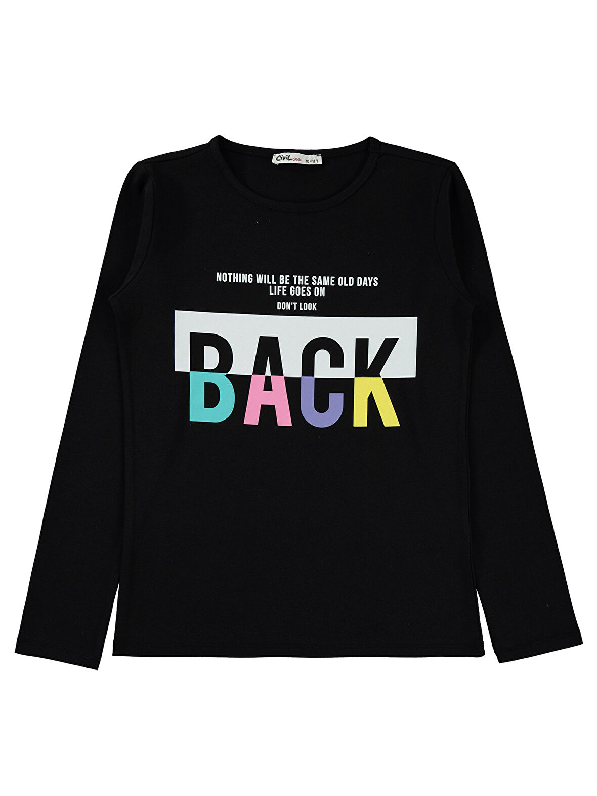 Civil Girls Kız Çocuk Sweatshirt 10-13 Yaş Siyah