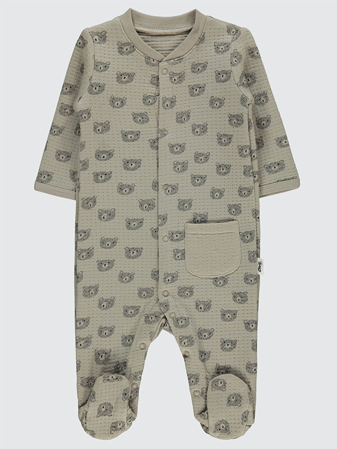Civil Baby Erkek Bebek Patikli Tulum 1-6 Ay  Vizon